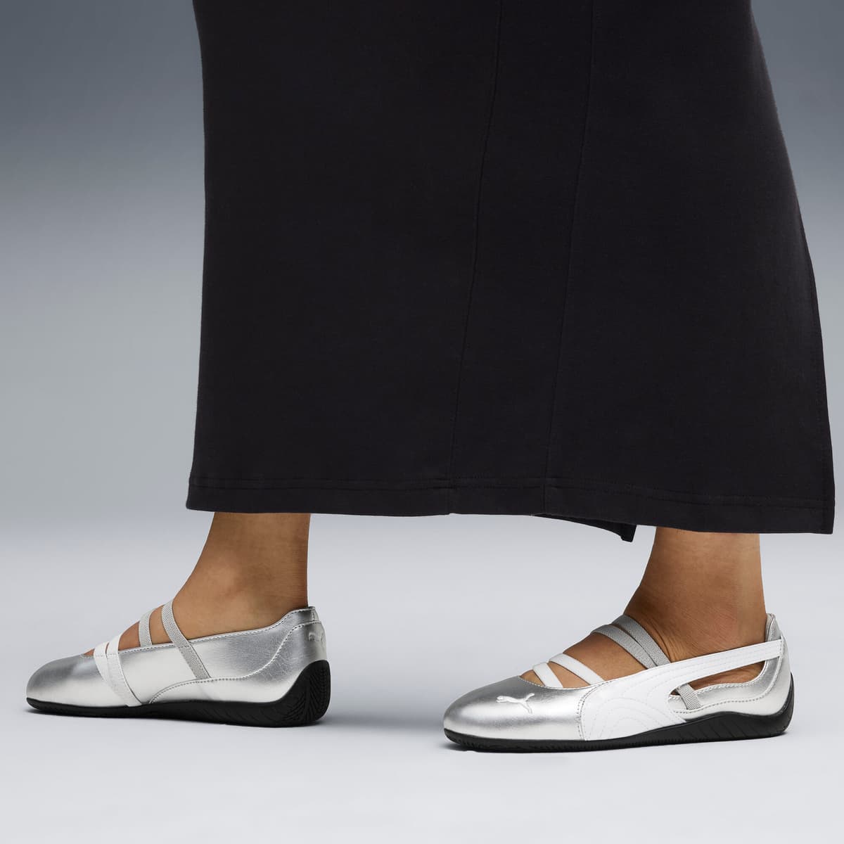 PUMA Speedcat Ballet Metallic schoenen voor Dames, Wit/Zilver, Maat 36 thumbnail 8