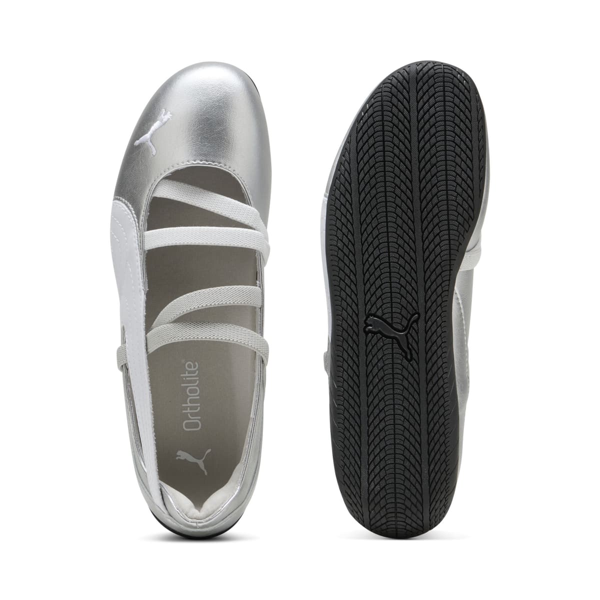 PUMA Speedcat Ballet Metallic schoenen voor Dames, Wit/Zilver, Maat 36 thumbnail 4