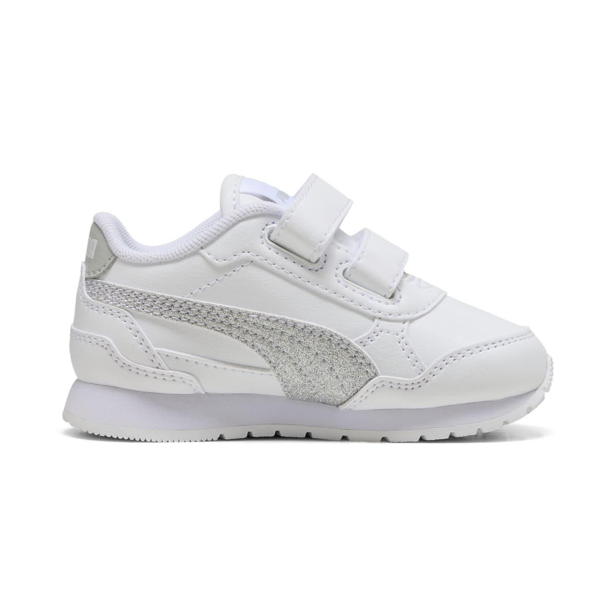 PUMA ST Runner v4 Glitter sneakers voor Dames, Grijs/Wit/Zilver, Maat 20 thumbnail 3