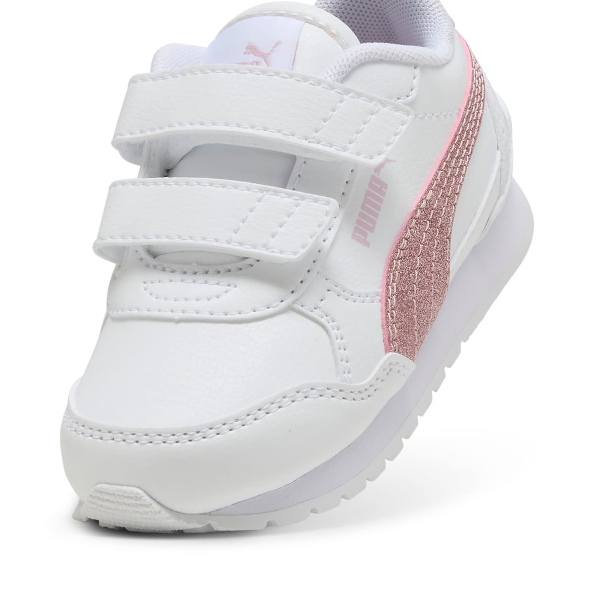 PUMA ST Runner v4 Glitter sneakers voor Dames, Roze/Wit, Maat 23 thumbnail 2