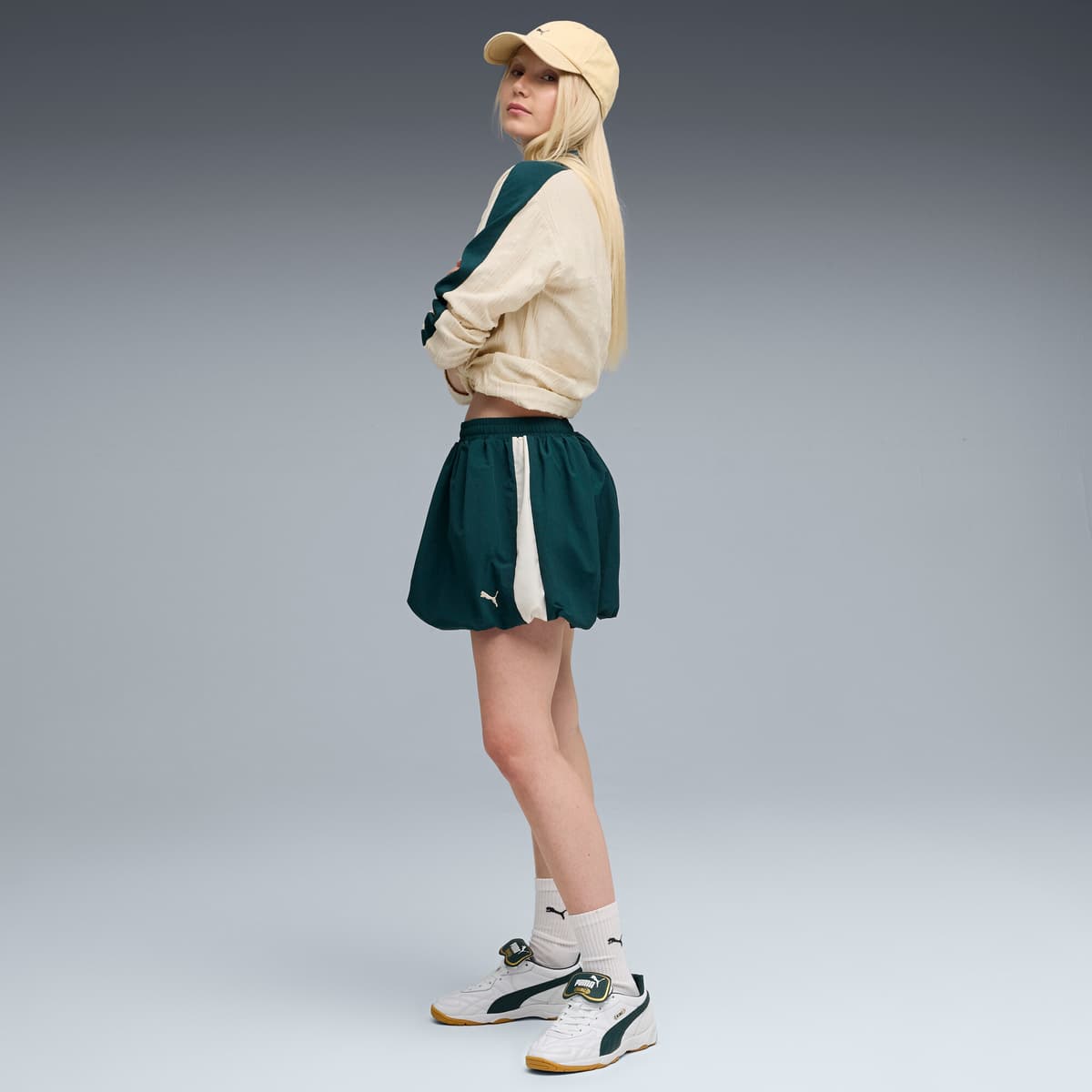 PUMA King Indoor sneakers unisex, Groen/Wit, Maat 40,5 thumbnail 9