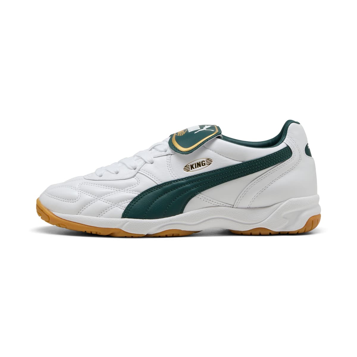 PUMA King Indoor sneakers unisex, Groen/Wit, Maat 40,5