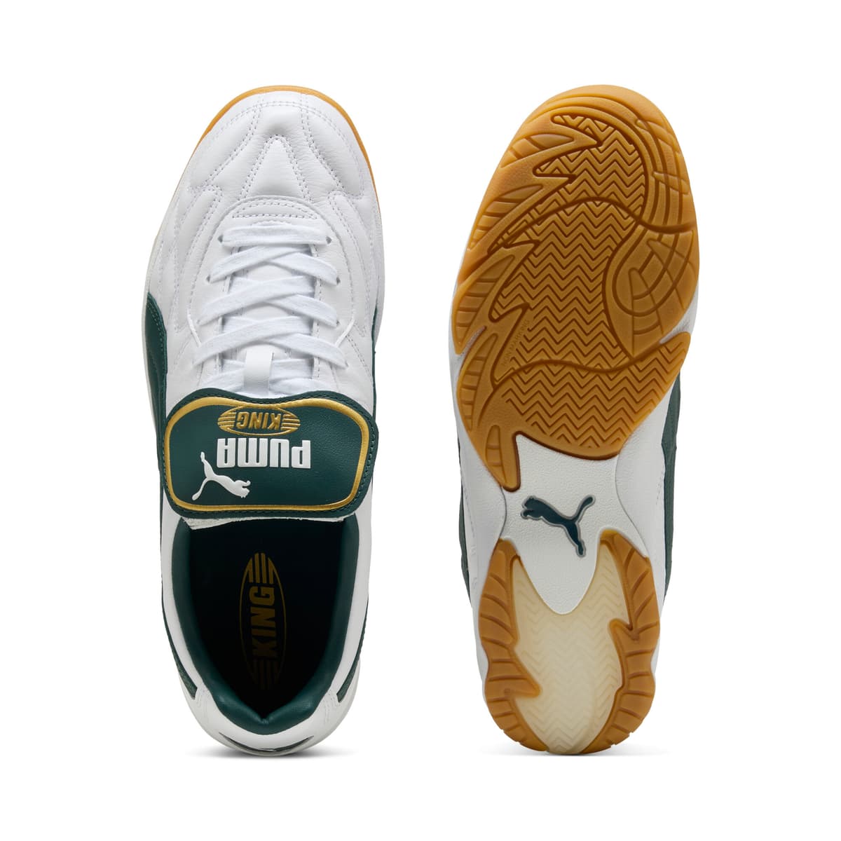 PUMA King Indoor sneakers unisex, Groen/Wit, Maat 40,5 thumbnail 4