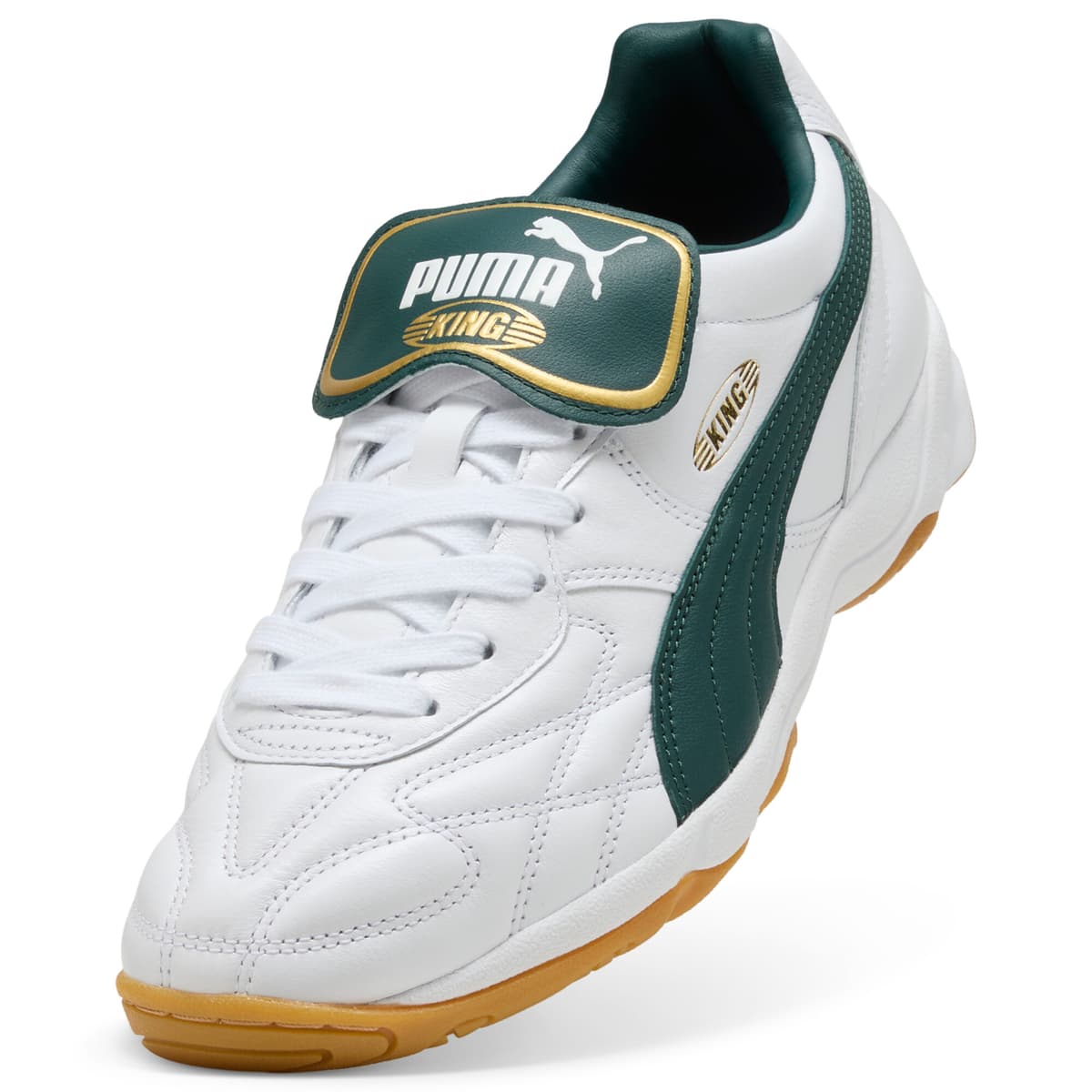 PUMA King Indoor sneakers unisex, Groen/Wit, Maat 40,5 thumbnail 2