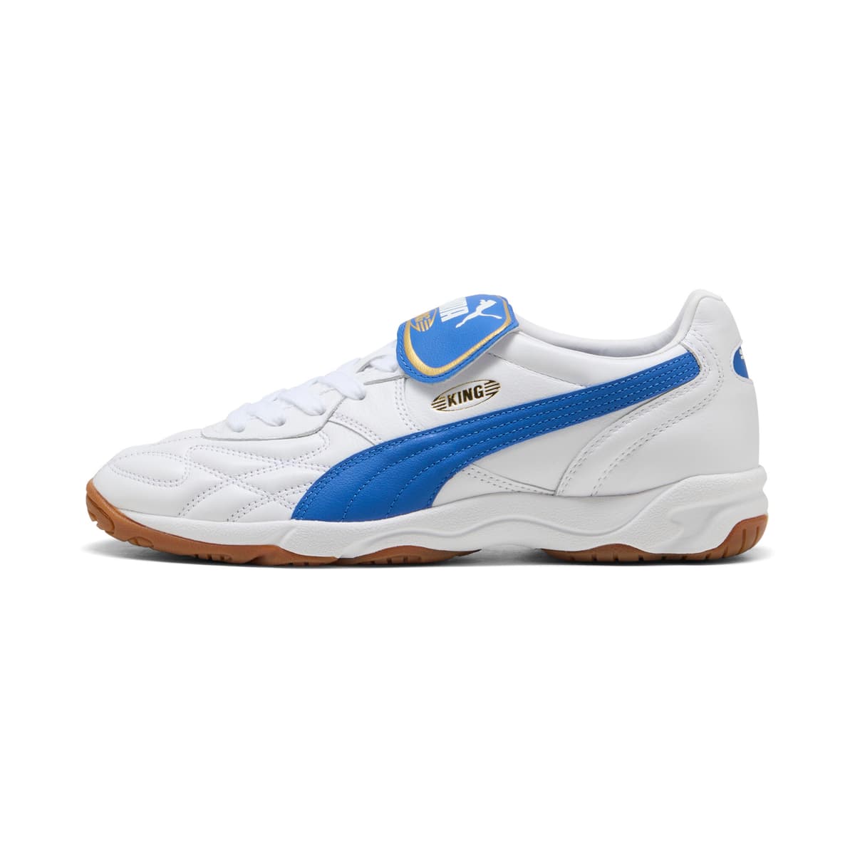 PUMA King Indoor sneakers unisex, Blauw/Wit, Maat 38