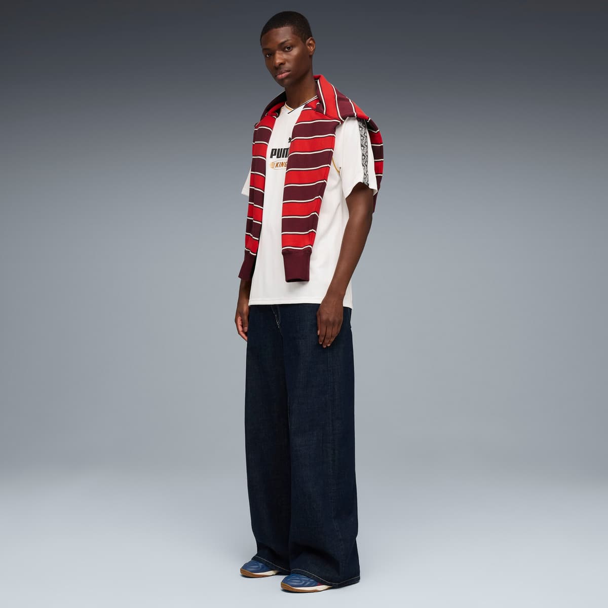 PUMA King Indoor sneakers unisex, Blauw/Rood, Maat 44 thumbnail 7