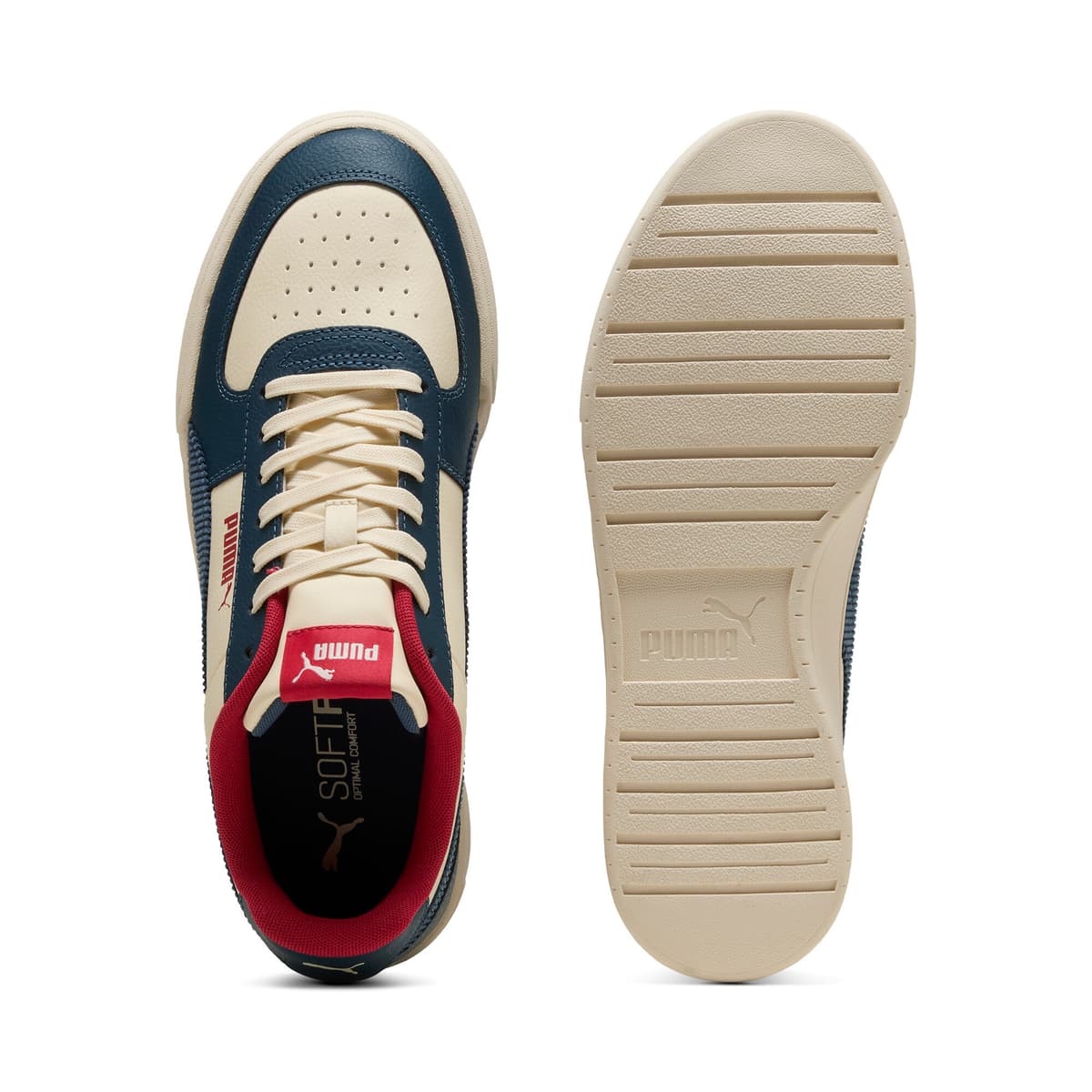 PUMA Caven Mix Varsity sneakers voor Heren, Rood/Bruin, Maat 47,5 thumbnail 4