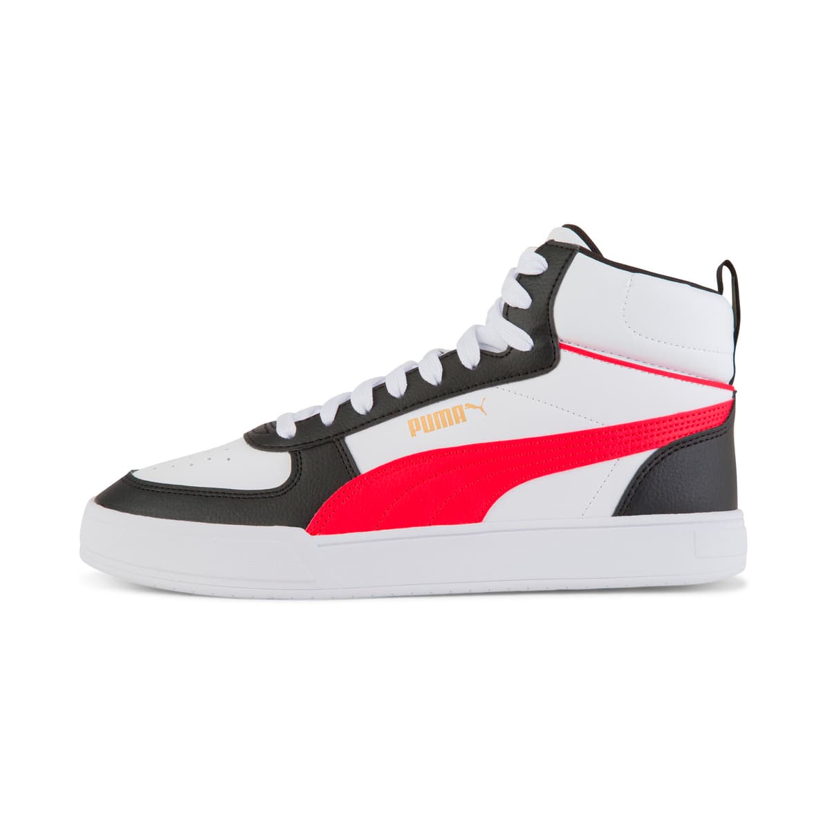 PUMA Caven Mid uniseks sneakers, Zwart/Rood, Maat 37