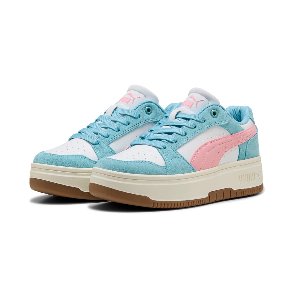 PUMA Rebound Femme Low Suede sneakers voor Dames, Roze/Wit, Maat 42 thumbnail 6