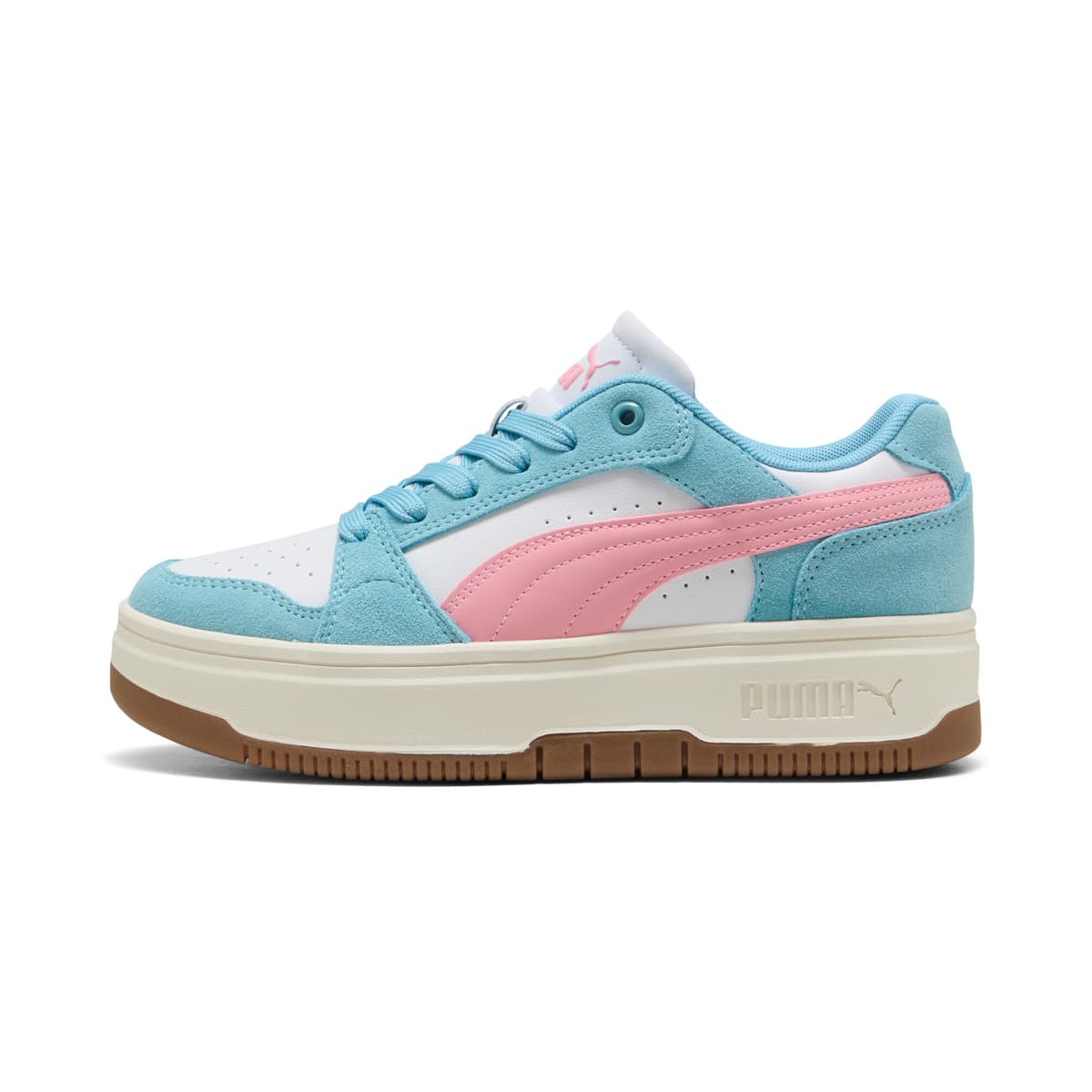 PUMA Rebound Femme Low Suede sneakers voor Dames, Roze/Wit, Maat 42