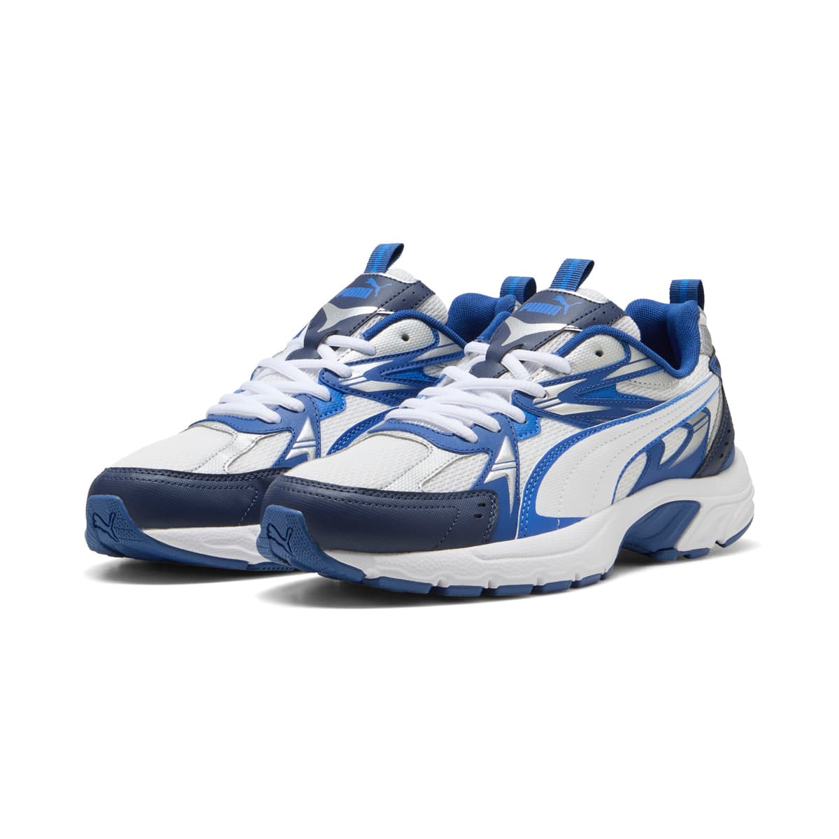 PUMA Milenio Tech sneakers uniseks, Blauw/Wit/Zilver, Maat 48 thumbnail 6