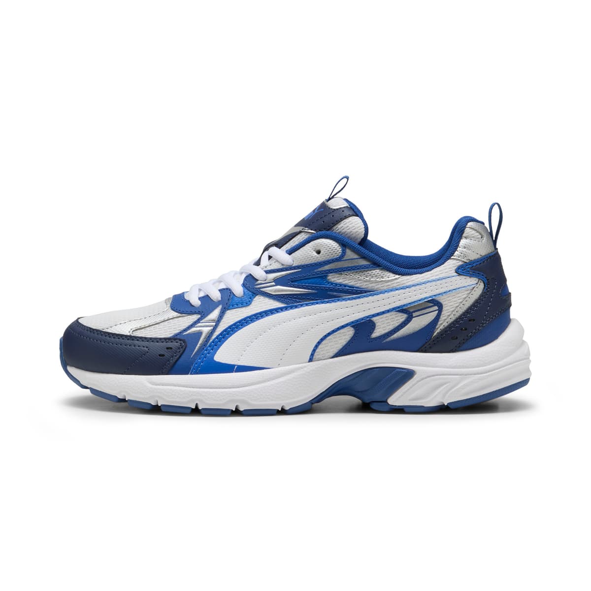 PUMA Milenio Tech sneakers uniseks, Blauw/Wit/Zilver, Maat 48