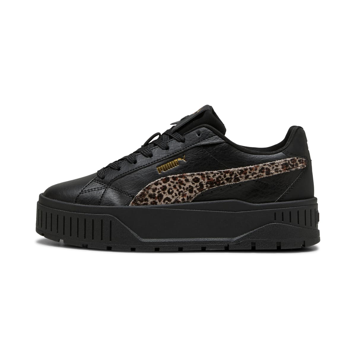 PUMA Karmen II Animal Flair sneakers voor Dames, Zwart/Grijs, Maat 39