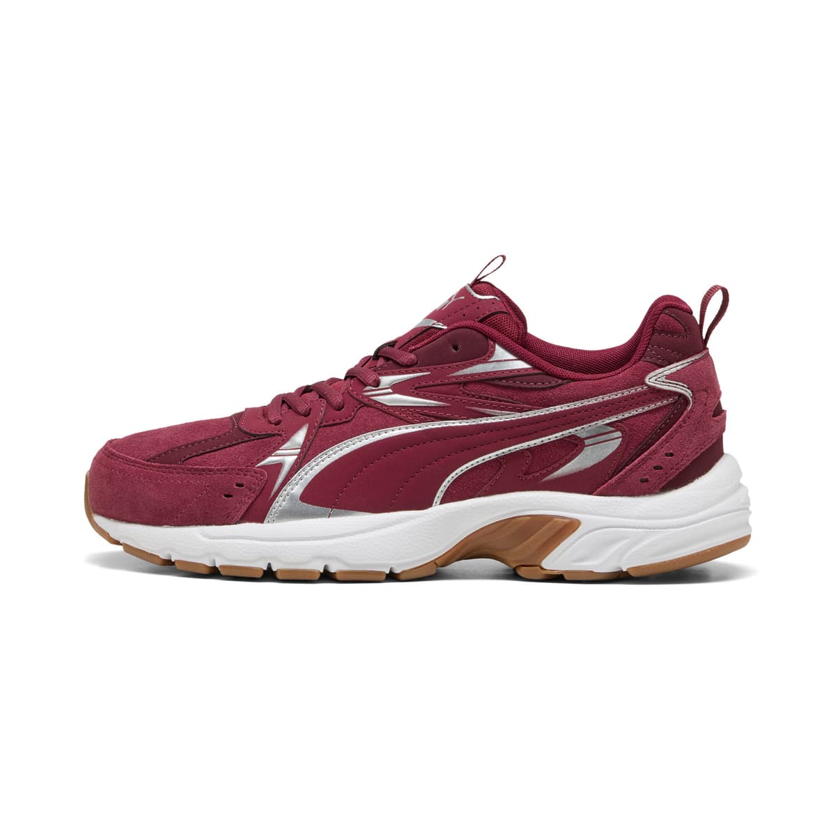 PUMA Milenio Tech sneakers uniseks, Rood/Zilver, Maat 42