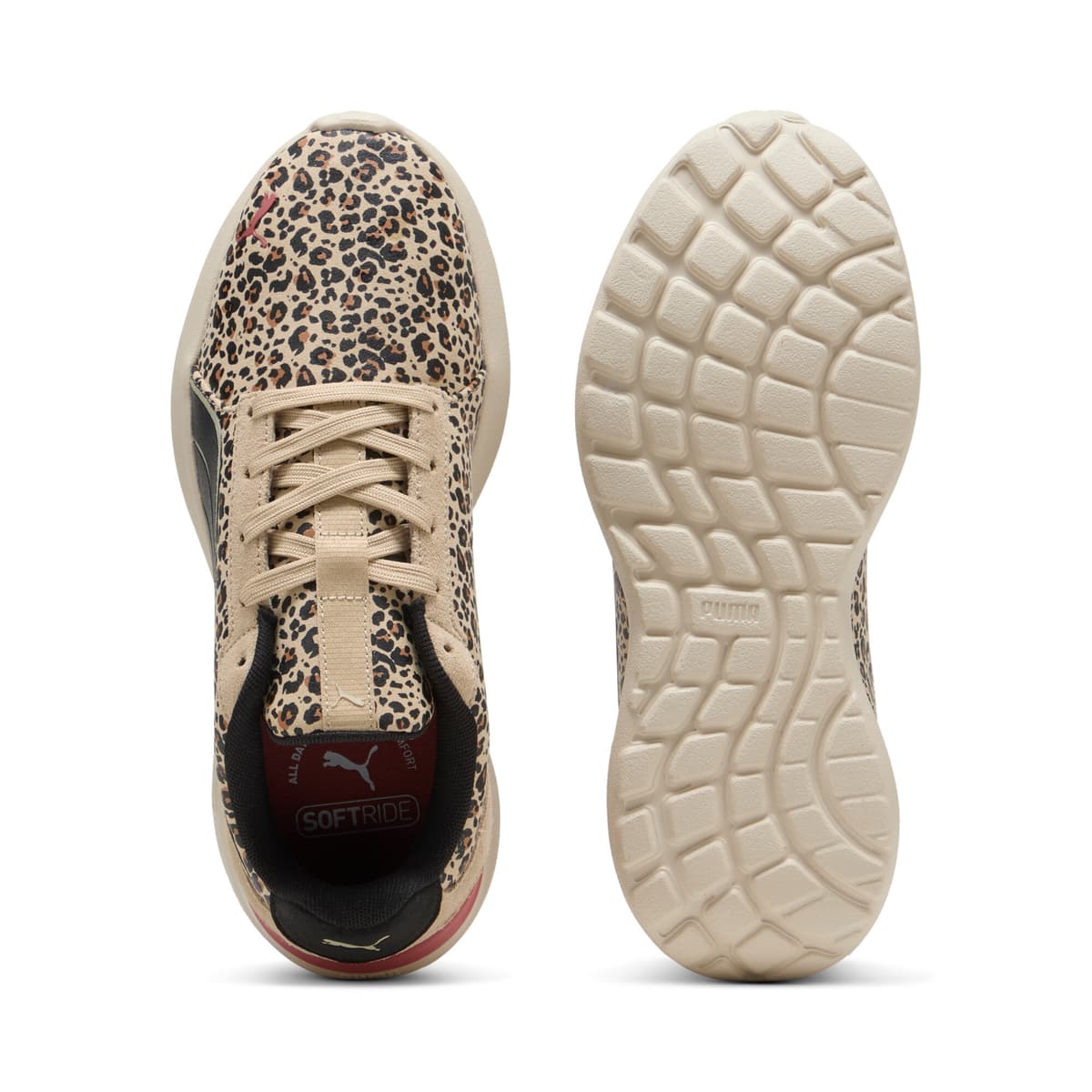 PUMA Softride Cosmic Animal Flair voor Dames, Roze/Zwart/Bruin, Maat 36 thumbnail 4