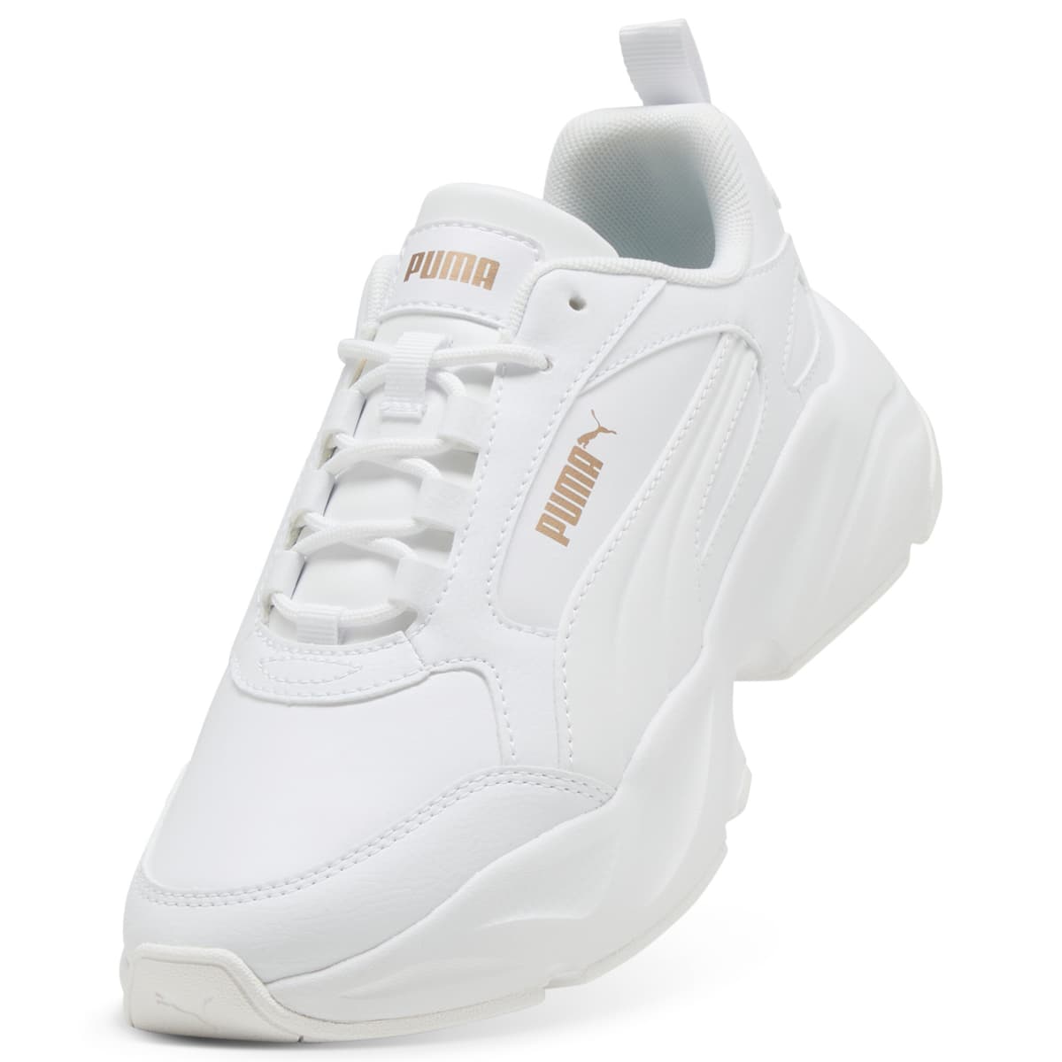 PUMA Cassia 2.0 sneakers voor Dames, Wit/Goud, Maat 37 thumbnail 2