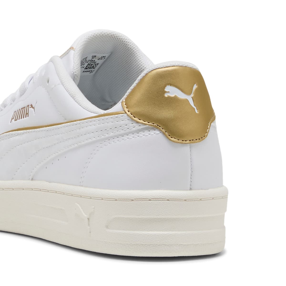 PUMA Court Lally Day Night sneakers voor Dames, Wit/Goud, Maat 36 thumbnail 5