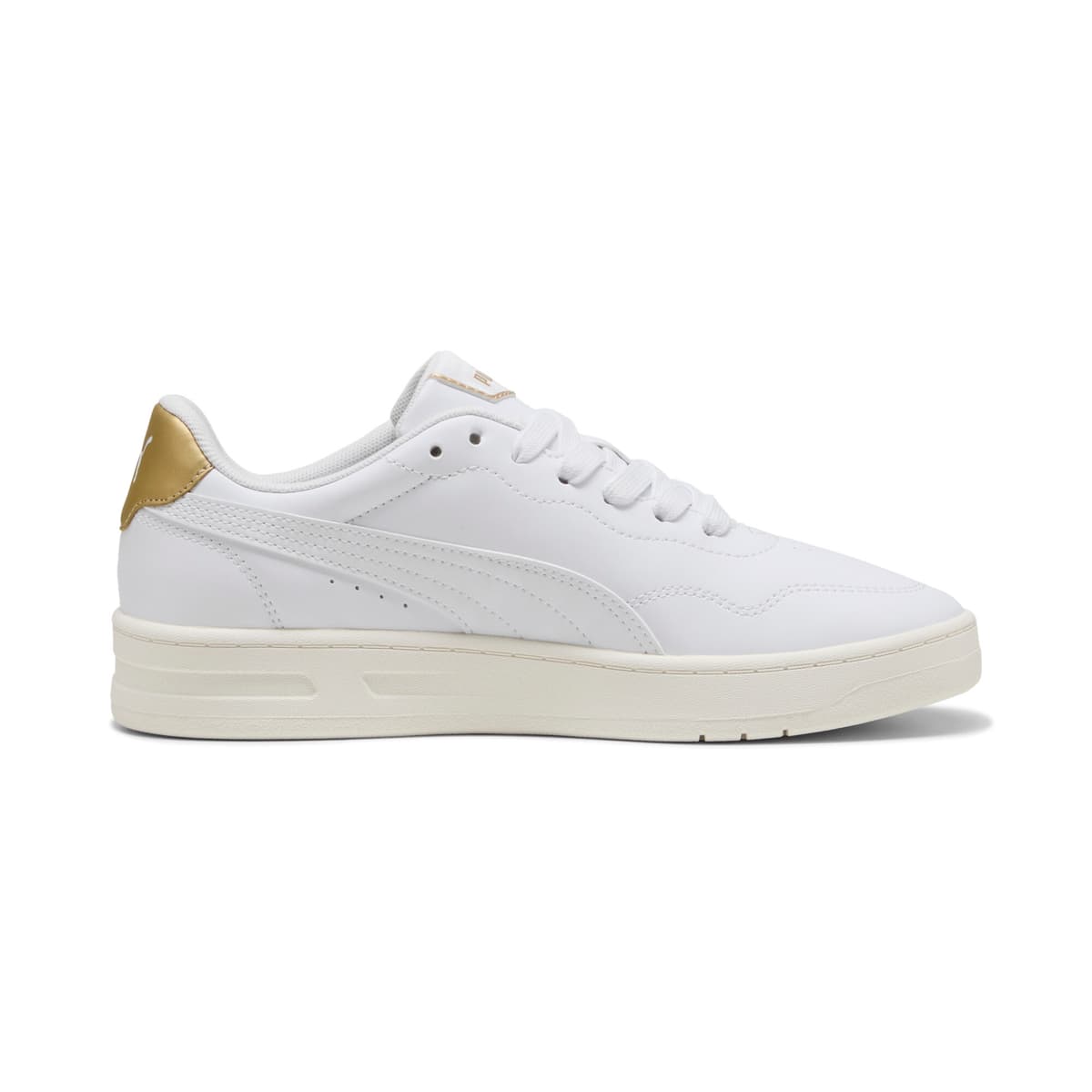 PUMA Court Lally Day Night sneakers voor Dames, Wit/Goud, Maat 36 thumbnail 3