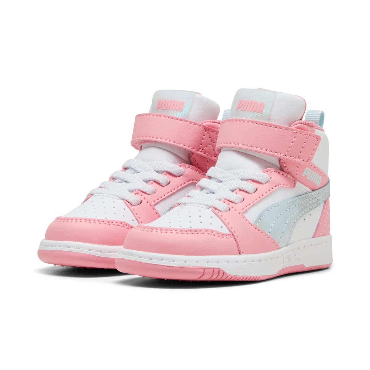 PUMA Rebound V6 Mid Space Belle sneakers voor Dames, Roze/Wit, Maat 20 thumbnail 6