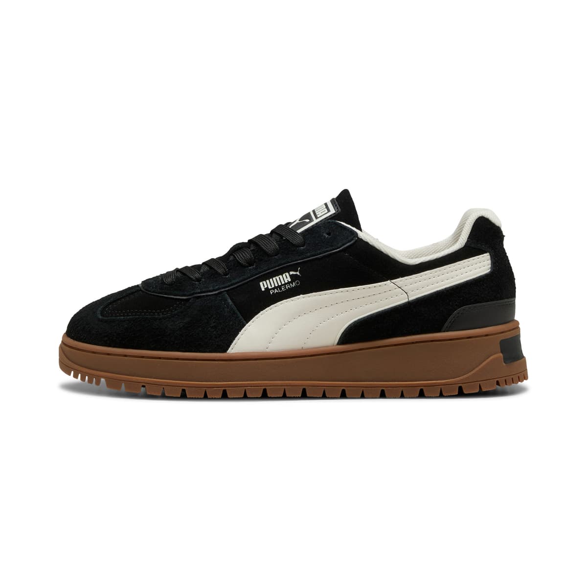 PUMA Palermo Alpino suÃ¨de sneakers, Zwart/Wit, Maat 46