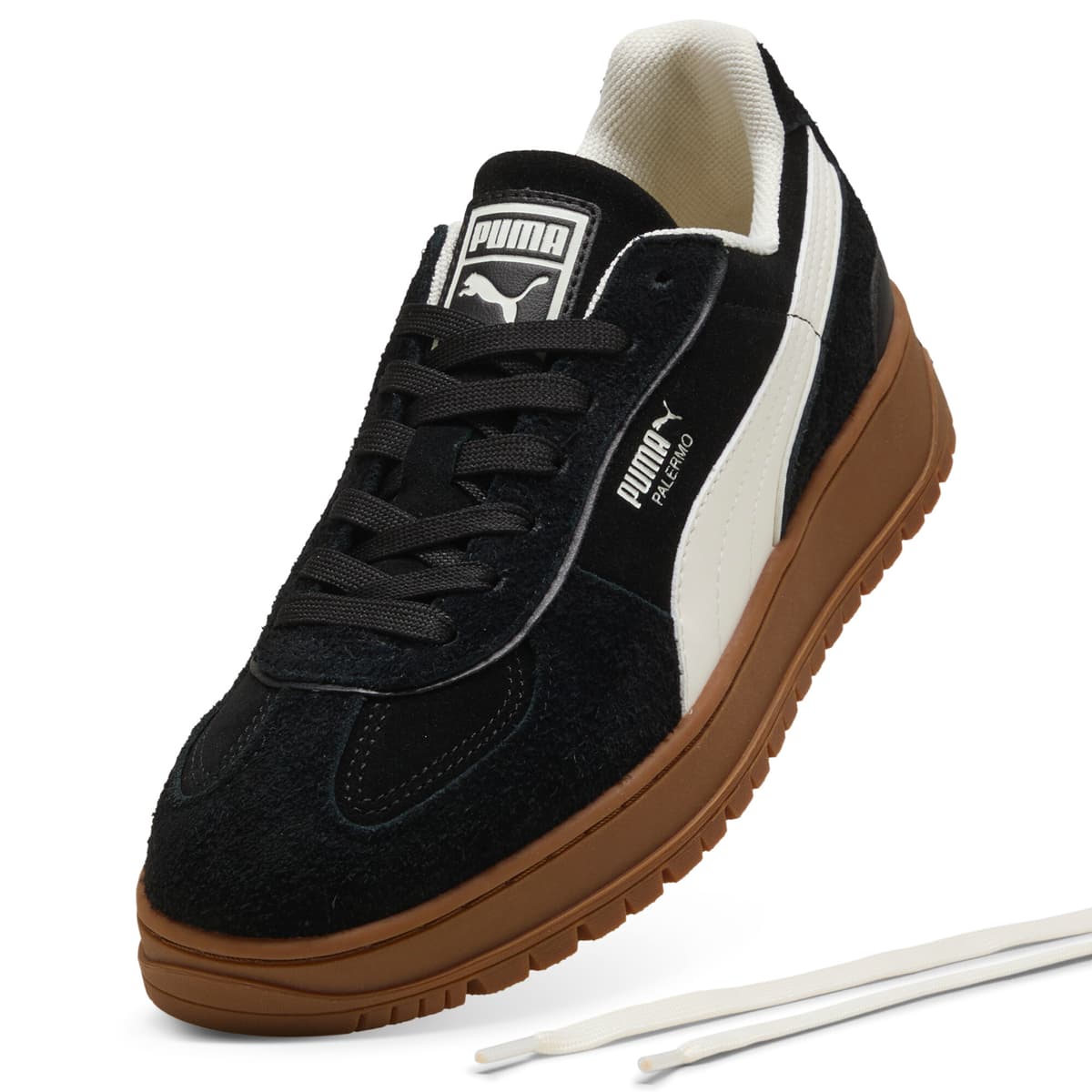 PUMA Palermo Alpino suÃ¨de sneakers, Zwart/Wit, Maat 46 thumbnail 2