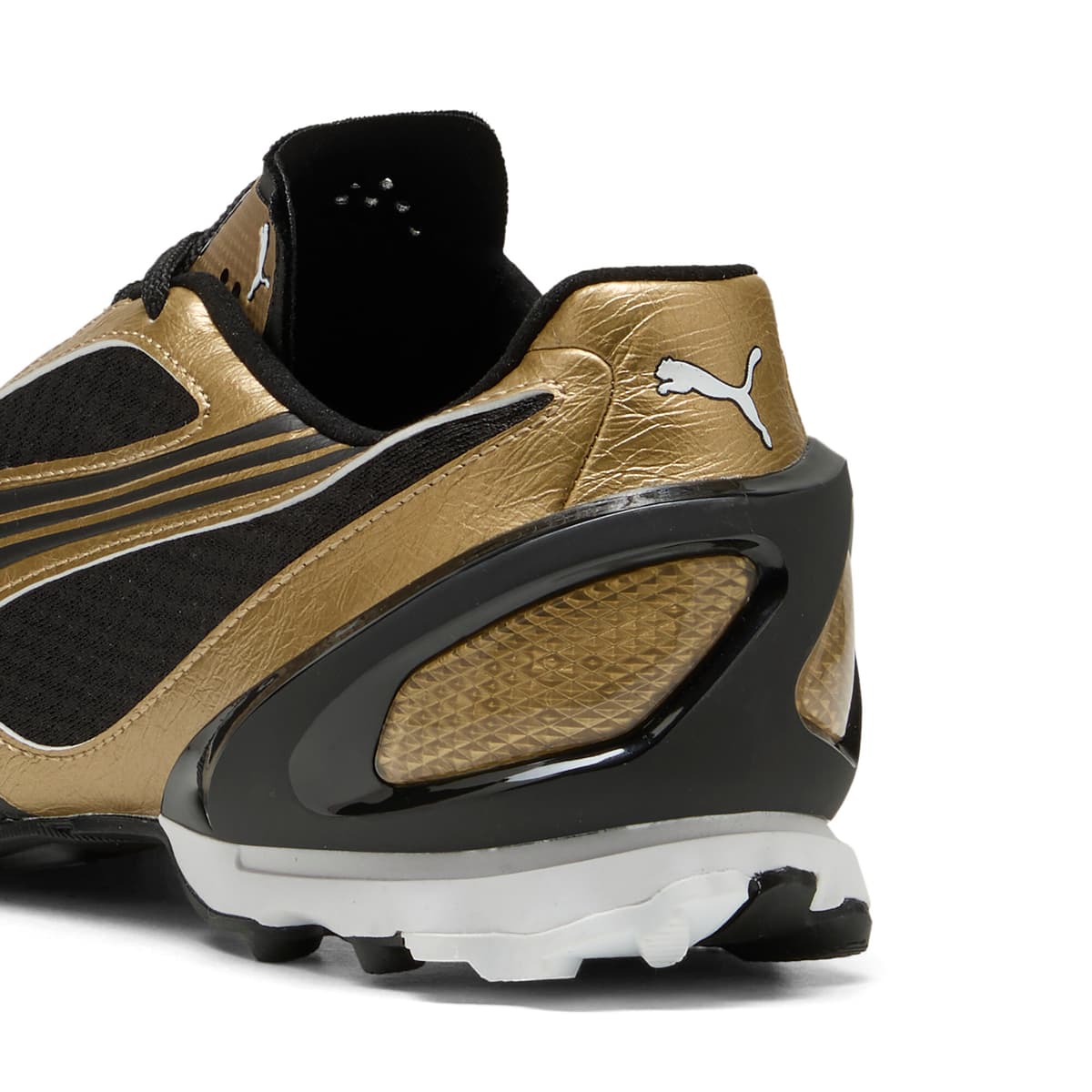 PUMA V-S1 Metallic uniseks sneakers, Zwart/Goud, Maat 47 thumbnail 5