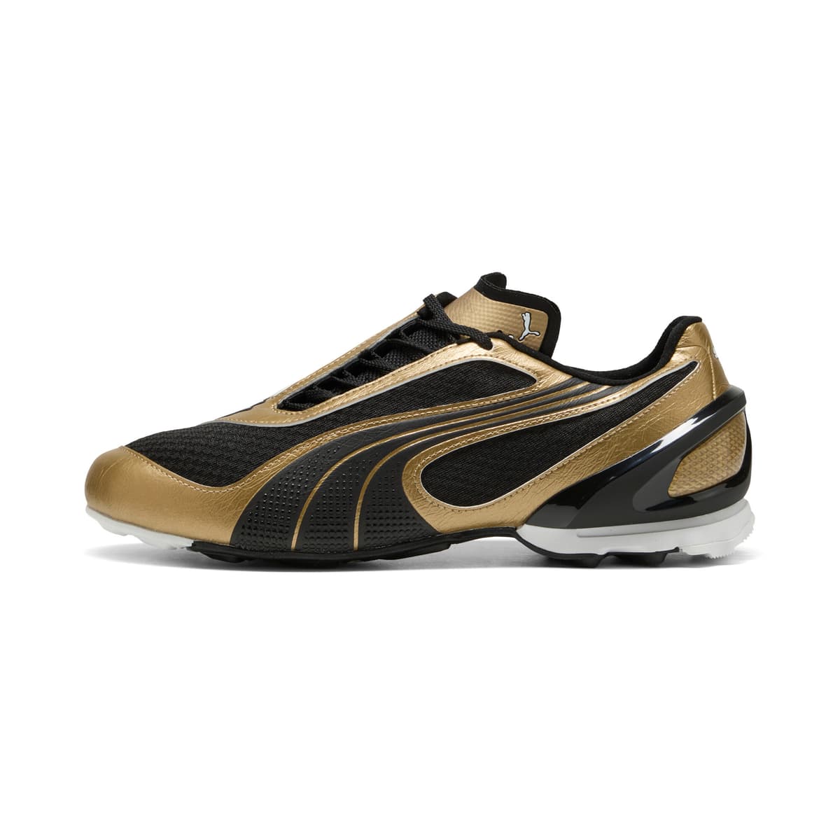 PUMA V-S1 Metallic uniseks sneakers, Zwart/Goud, Maat 47