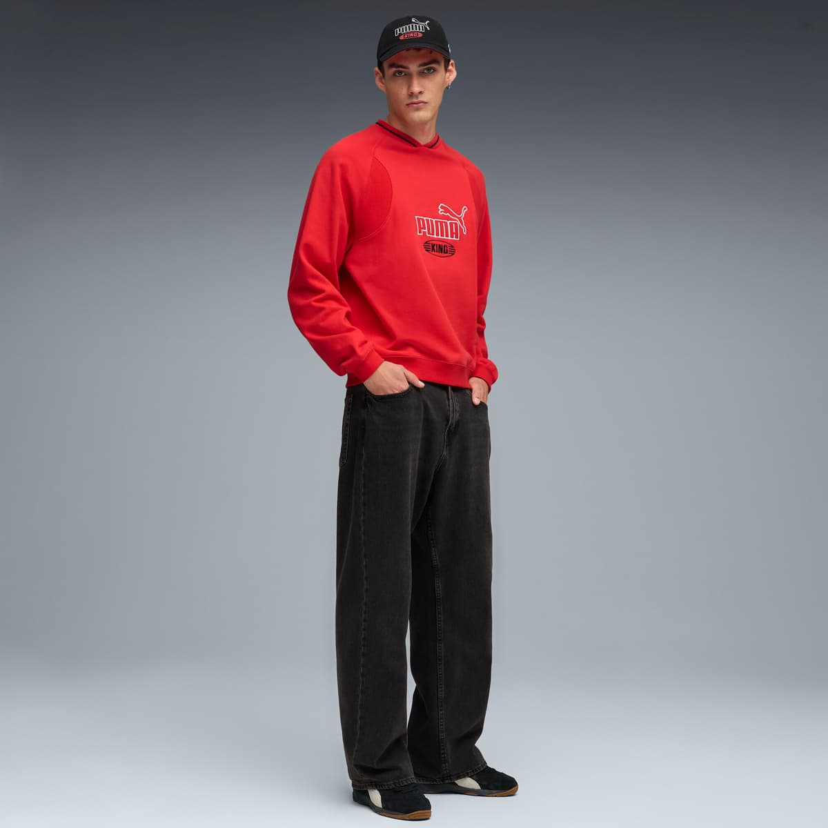 PUMA King Indoor The NeverWorn VI uniseks sneakers, Zwart/Wit, Maat 39 thumbnail 7