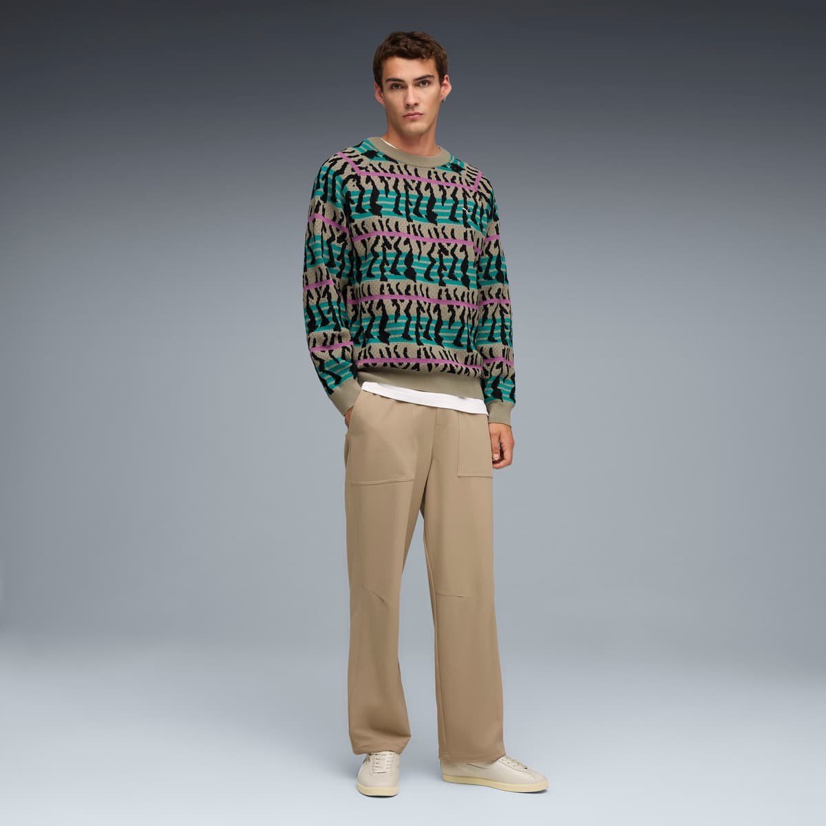 PUMA Brasil Terrace Views, Grijs/Wit, Maat 38 thumbnail 7