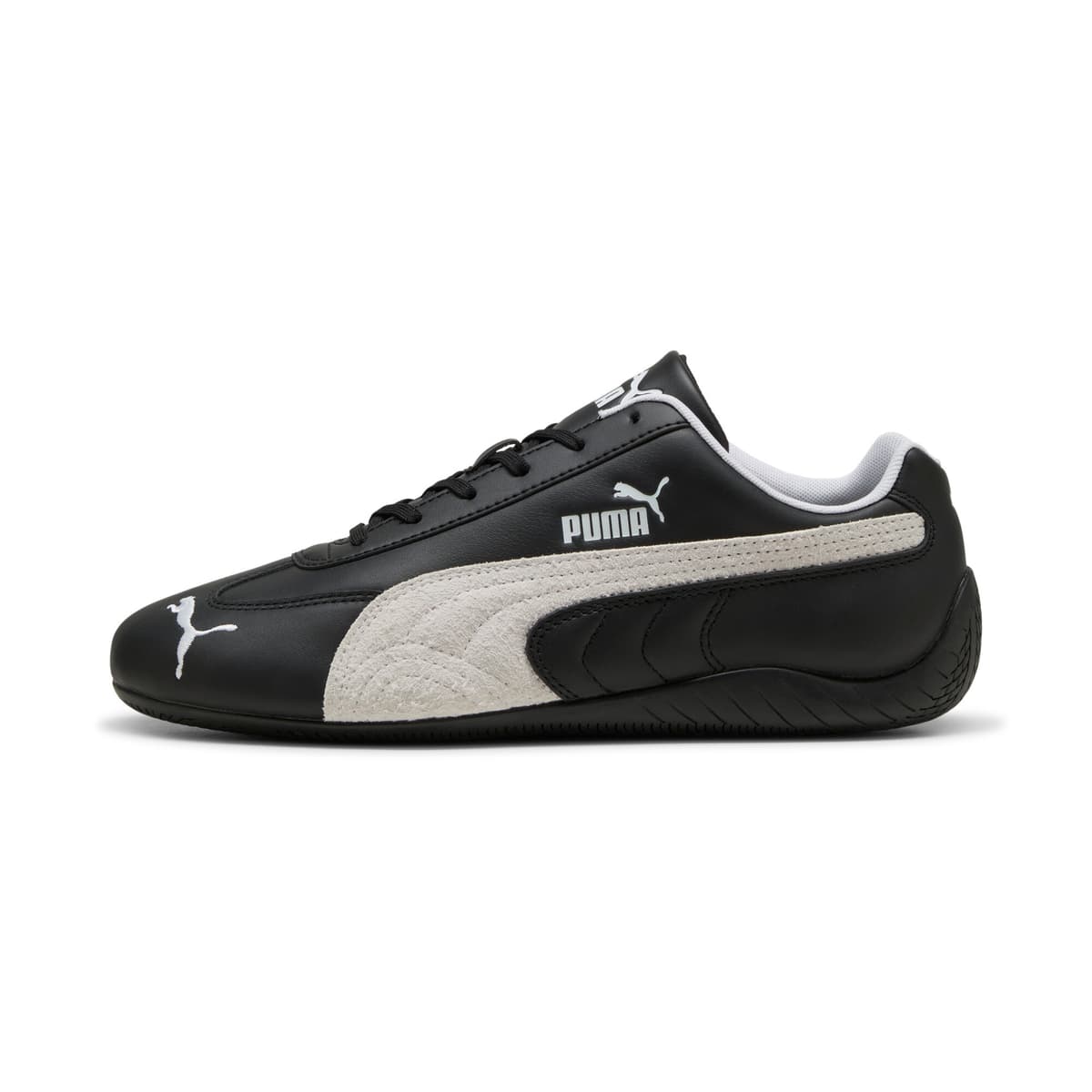 PUMA Speedcat uniseks leren sneakers, Zwart/Wit, Maat 43