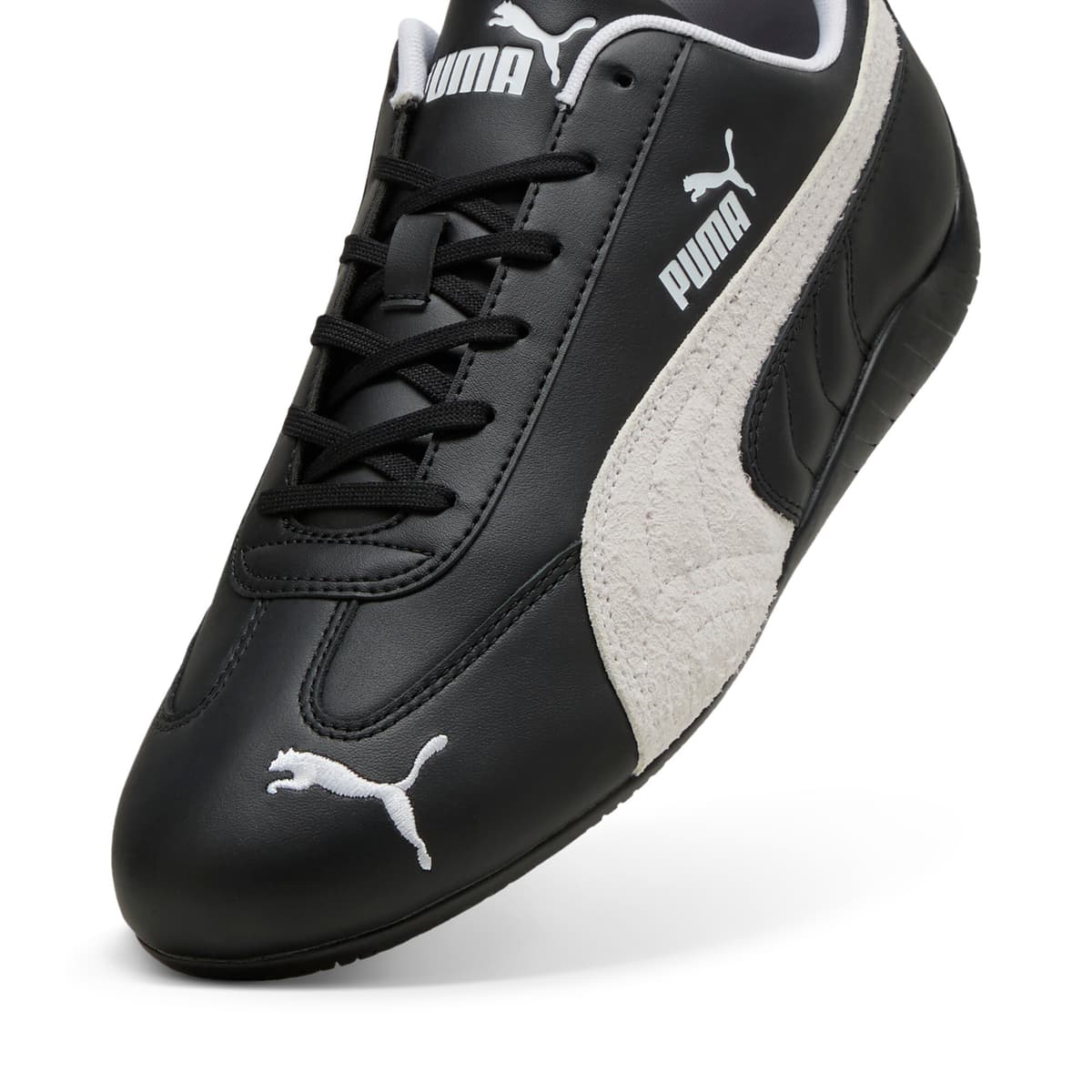 PUMA Speedcat uniseks leren sneakers, Zwart/Wit, Maat 43 thumbnail 2