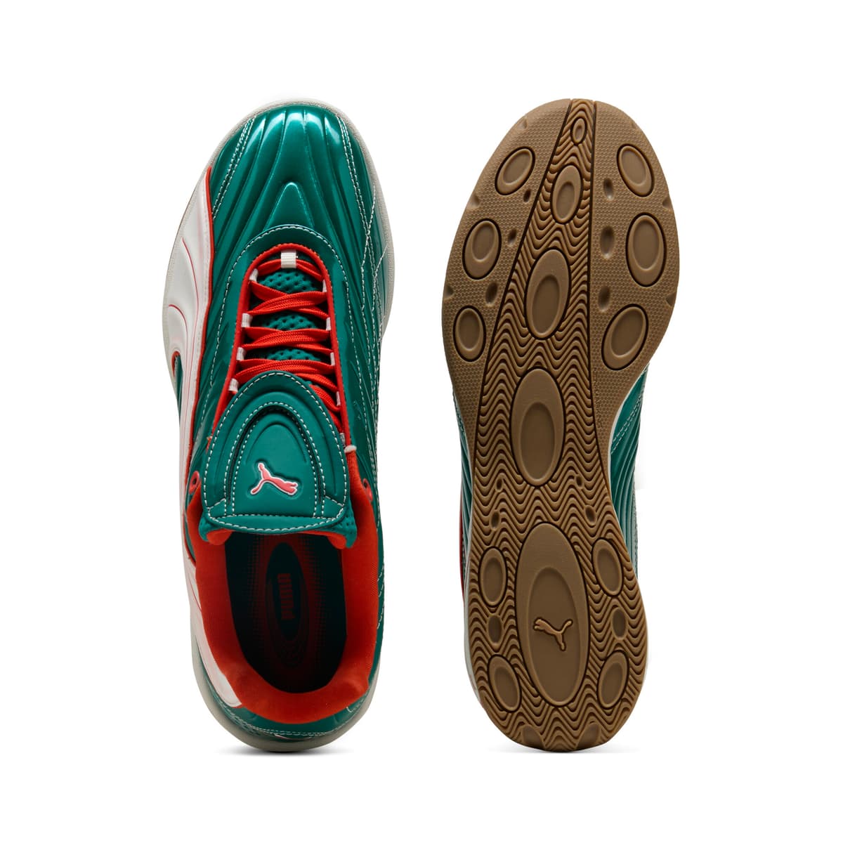 PUMA V-S2 Goalgetter sneakers, Groen/Wit, Maat 45 thumbnail 4