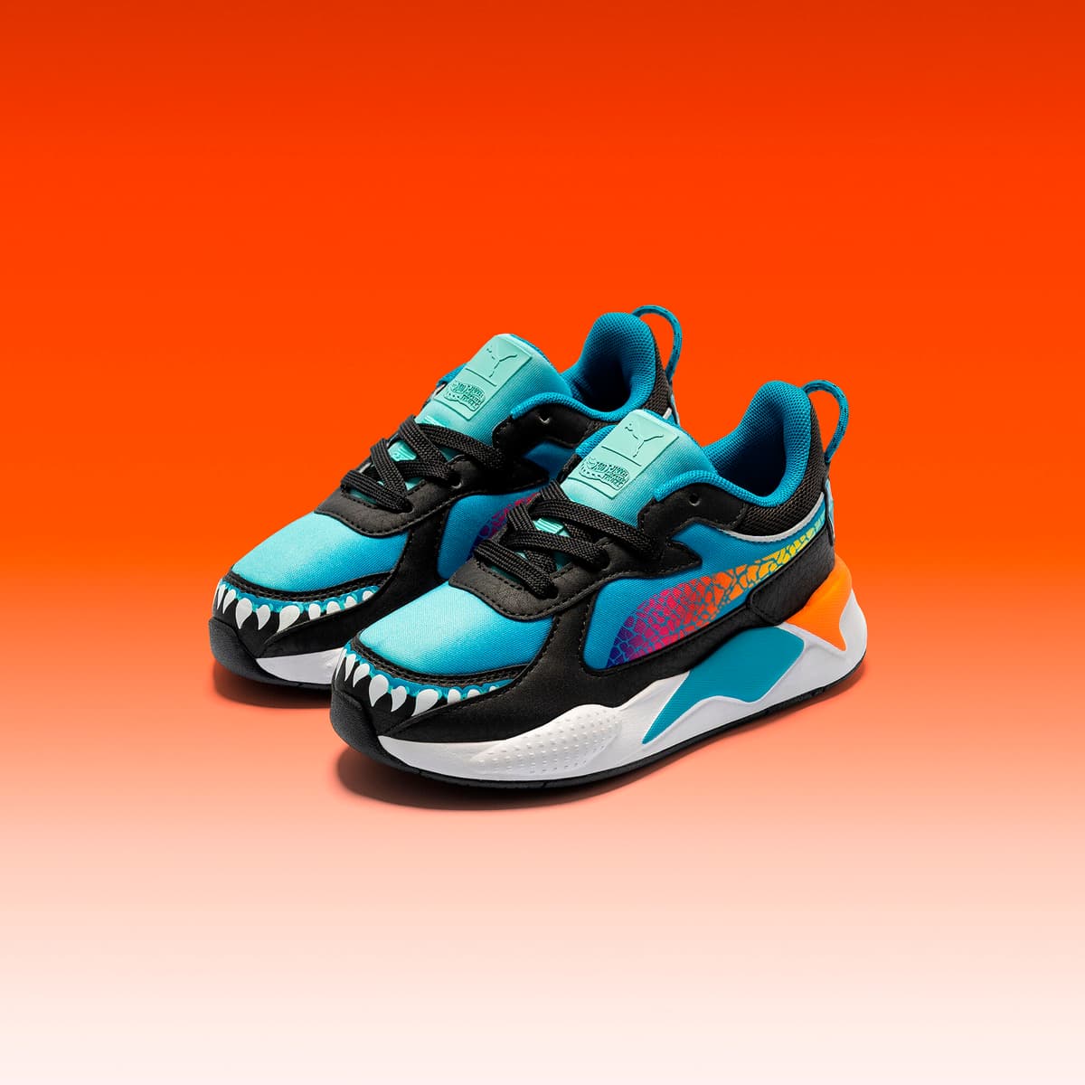 PUMA x HOT WHEELSâ¢ MONSTER TRUCKS RS-X sneakers, Blauw/Oranje, Maat 28 thumbnail 2