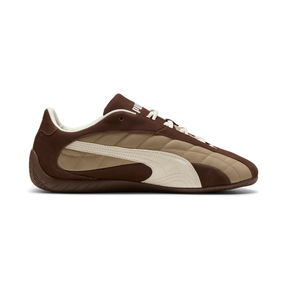 PUMA Speedcat Plus Gewatteerde Sneakers uniseks, Wit/Bruin, Maat 43 thumbnail 3