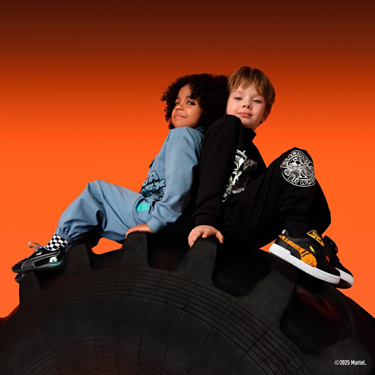 PUMA x HOT WHEELSâ¢ MONSTER TRUCKS CA Pro sneakers, Zwart/Oranje, Maat 32 thumbnail 2