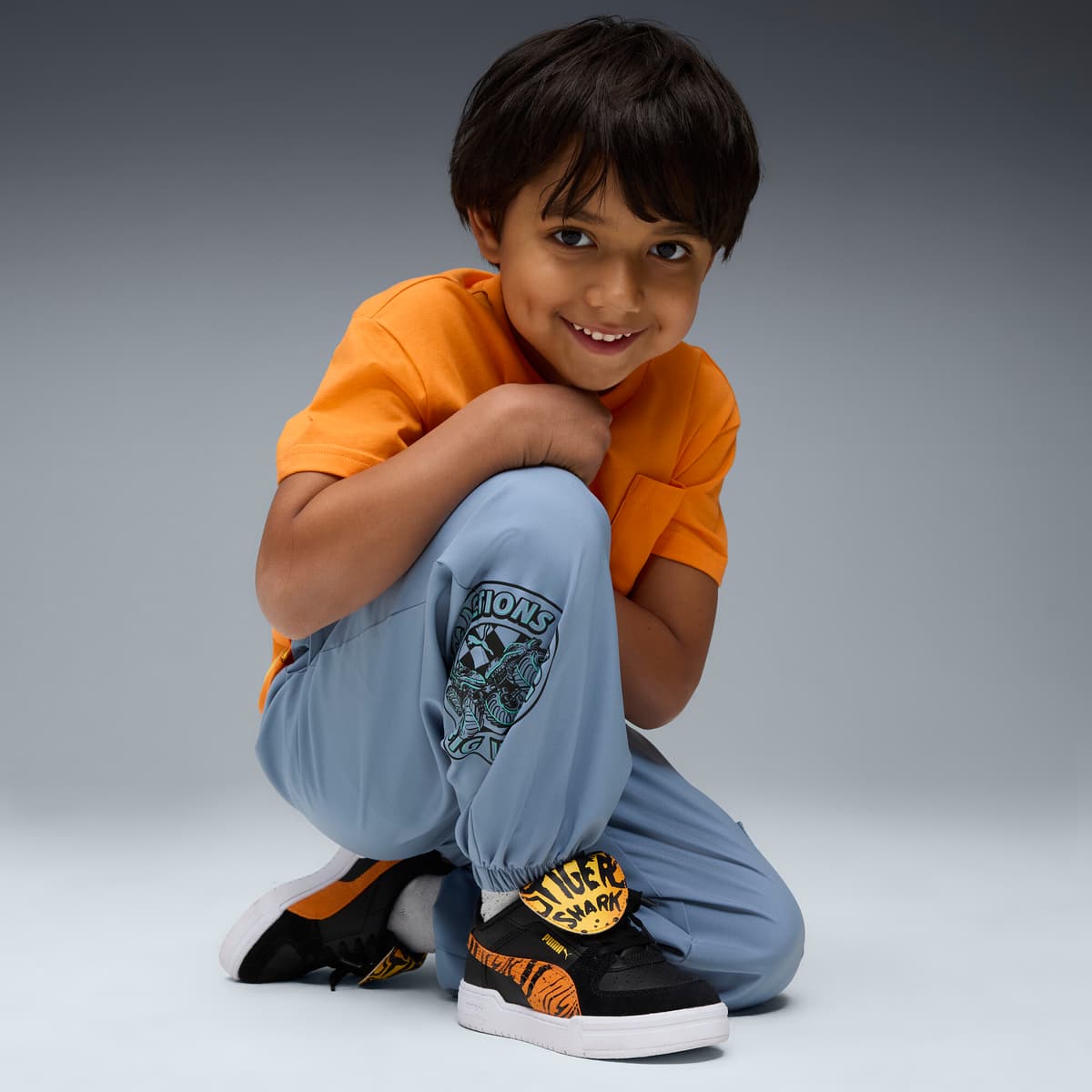 PUMA x HOT WHEELSâ¢ MONSTER TRUCKS CA Pro sneakers, Zwart/Oranje, Maat 32 thumbnail 8