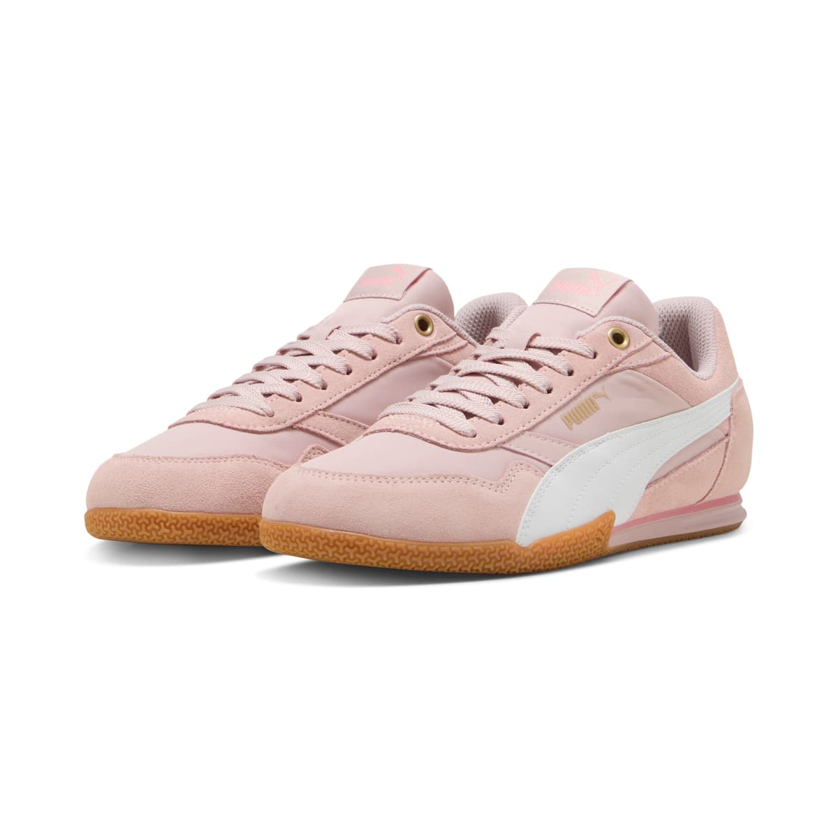 PUMA Bella Donna nylon sneakers voor Dames, Wit/Goud, Maat 37,5 thumbnail 6