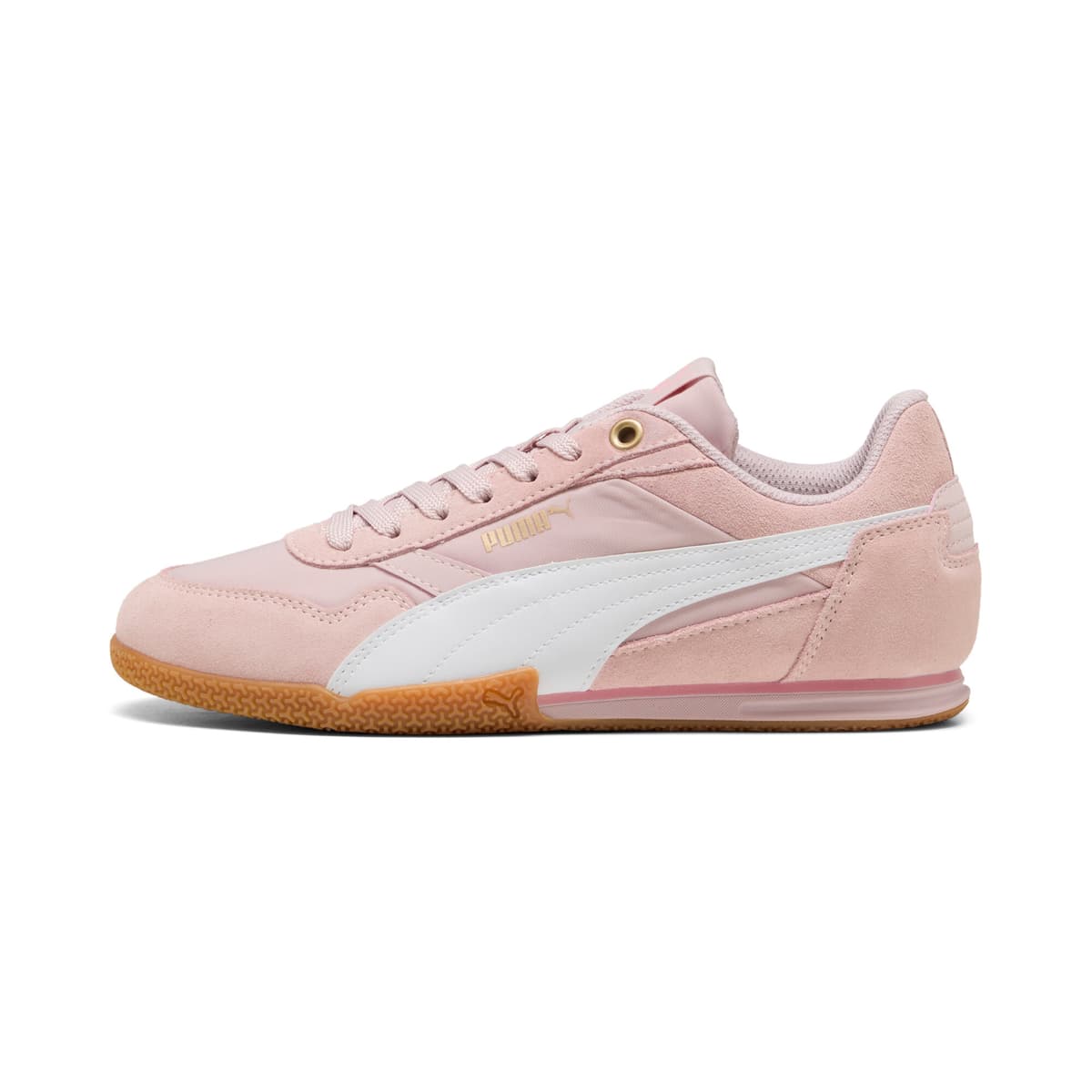 PUMA Bella Donna nylon sneakers voor Dames, Wit/Goud, Maat 37,5