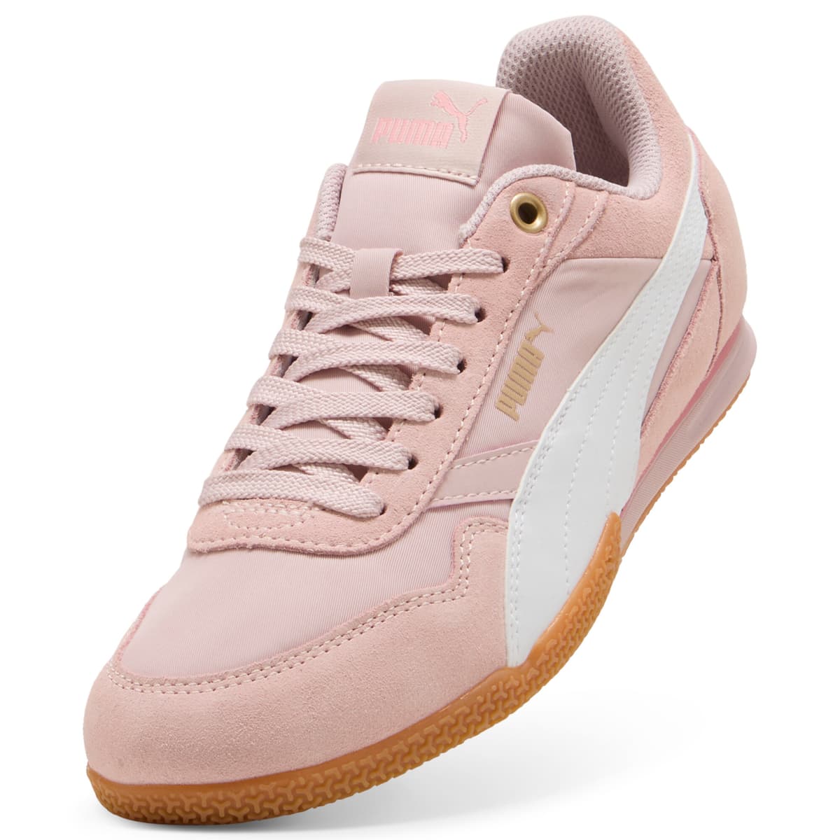 PUMA Bella Donna nylon sneakers voor Dames, Wit/Goud, Maat 37,5 thumbnail 2