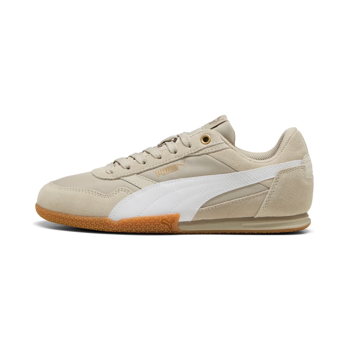 PUMA Bella Donna nylon sneakers voor Dames, Wit/Goud, Maat 37,5