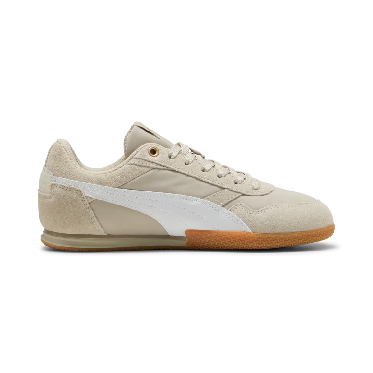 PUMA Bella Donna nylon sneakers voor Dames, Wit/Goud, Maat 37,5 thumbnail 3
