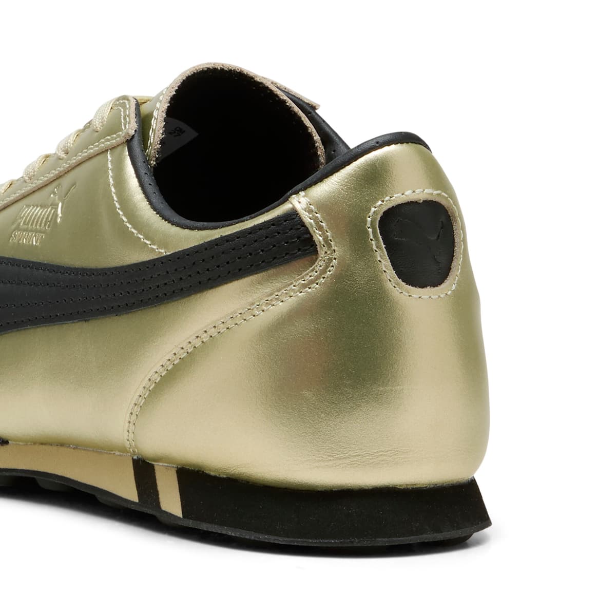 PUMA Sprint Metallic uniseks sneakers, Zwart/Goud, Maat 46 thumbnail 5