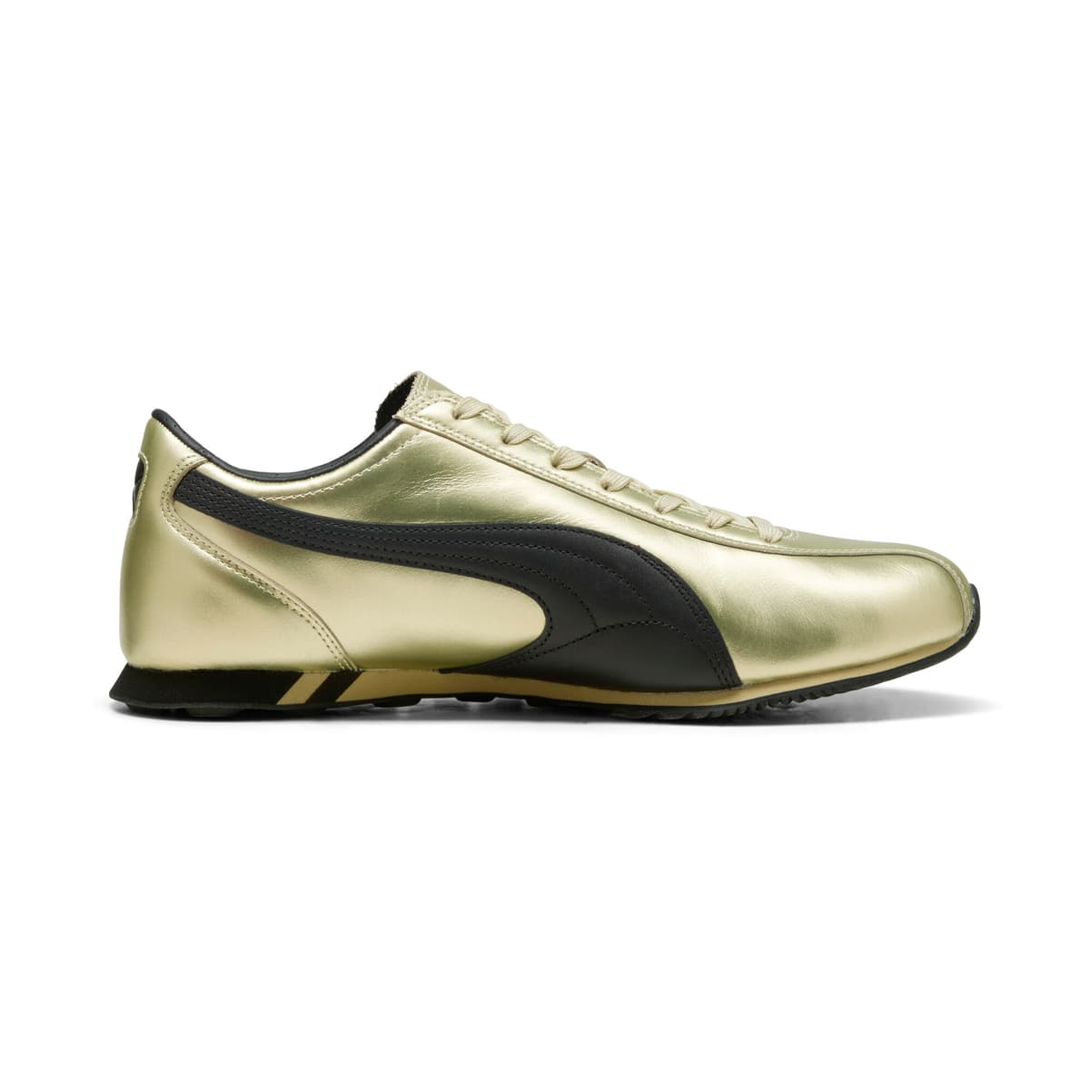 PUMA Sprint Metallic uniseks sneakers, Zwart/Goud, Maat 46 thumbnail 3