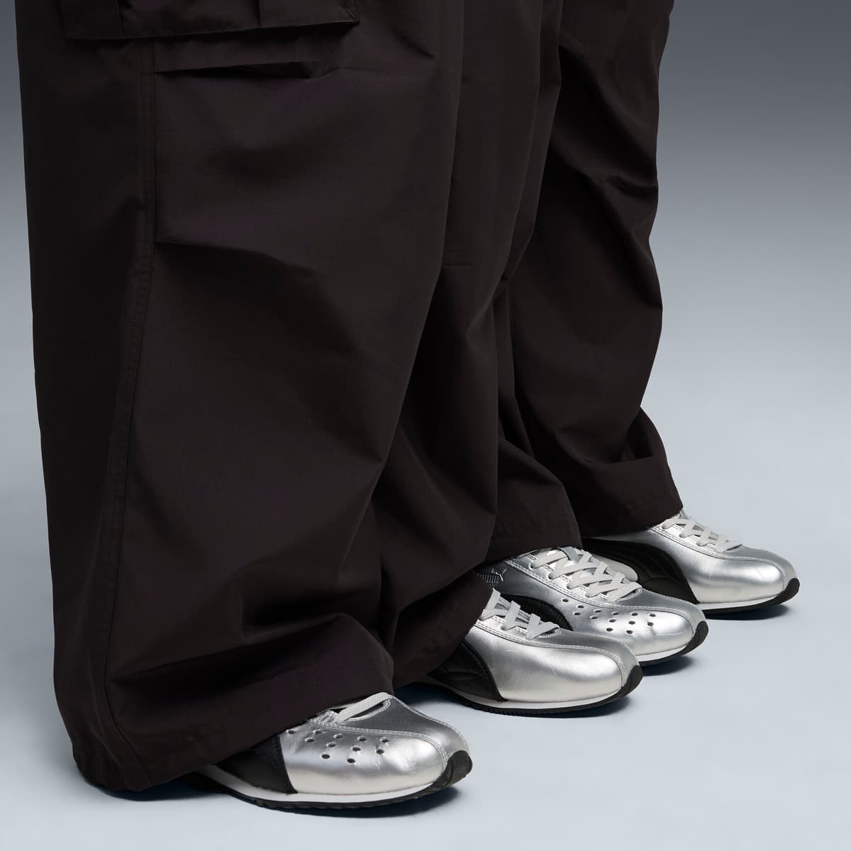 PUMA Sprint Metallic uniseks sneakers, Zwart/Zilver, Maat 44,5 thumbnail 8