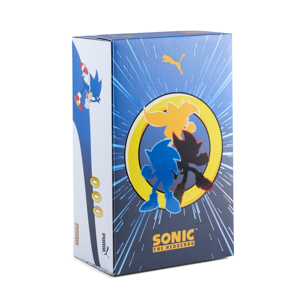 PUMA x SONIC THE HEDGEHOG Inverse Shadow uniseks sneakers, Zwart/Goud, Maat 37,5 thumbnail 2