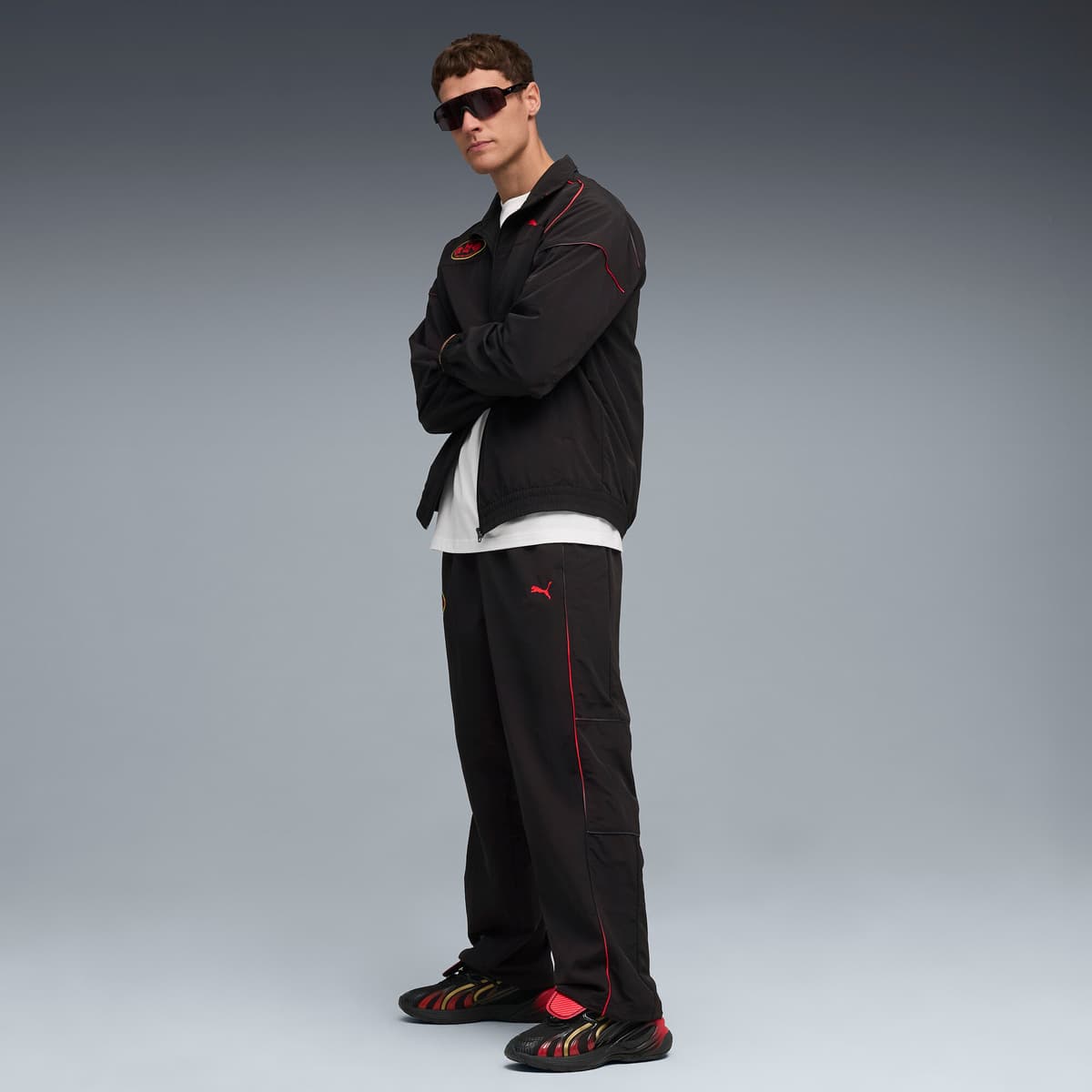 PUMA x SONIC THE HEDGEHOG Inverse Shadow uniseks sneakers, Zwart/Goud, Maat 37,5 thumbnail 8