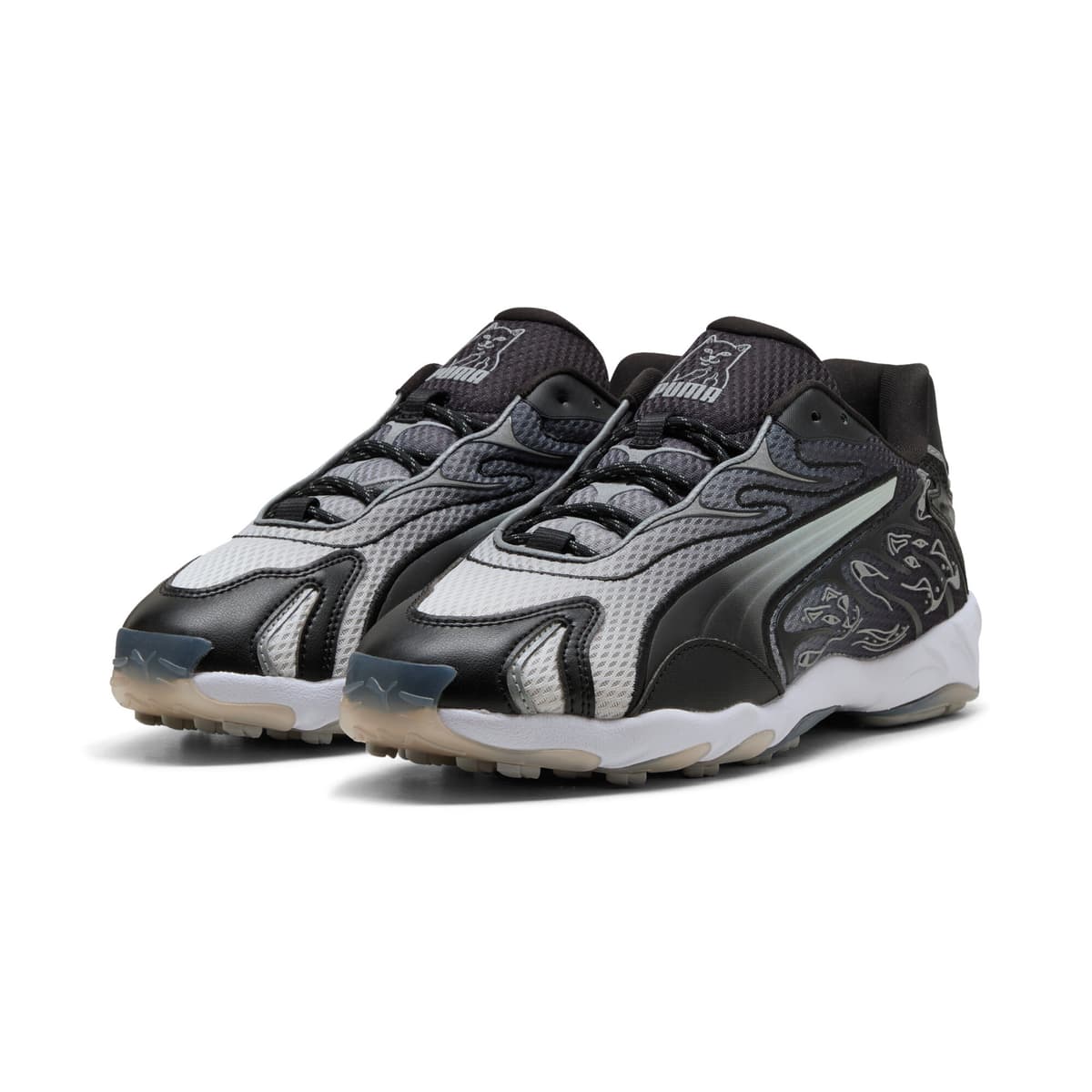 PUMA x RIPNDIP Inhale uniseks sneakers, Zwart/Zilver, Maat 46 thumbnail 7