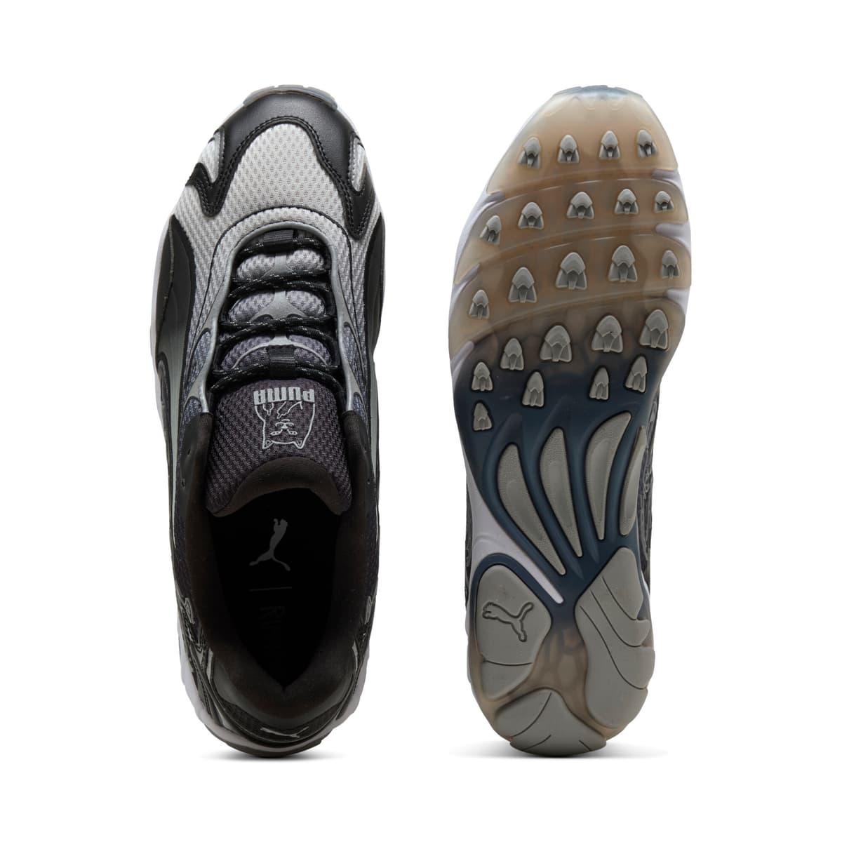 PUMA x RIPNDIP Inhale uniseks sneakers, Zwart/Zilver, Maat 46 thumbnail 5