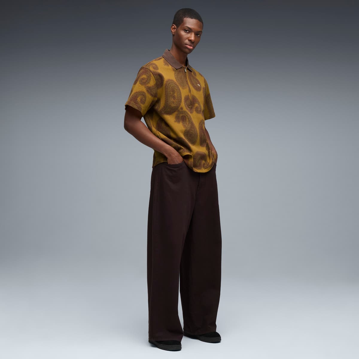 PUMA Palermo Alpino Fuzzy sneakers, Zwart/Geel, Maat 46 thumbnail 9