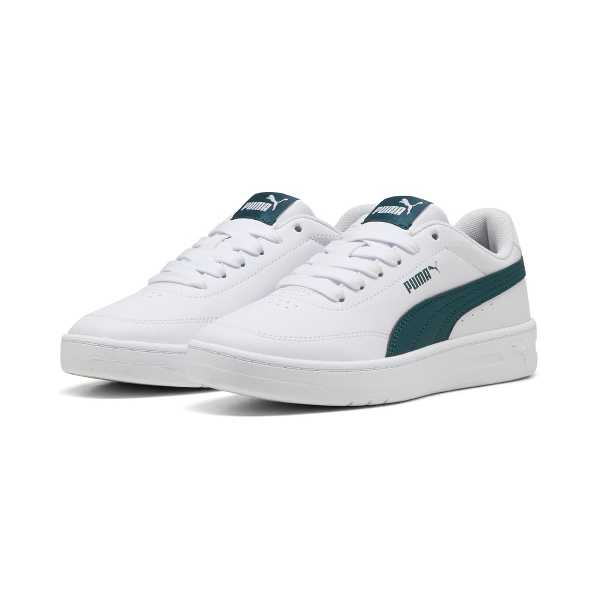 PUMA Court Classic Clean sneakers, Groen/Wit, Maat 37,5 thumbnail 6
